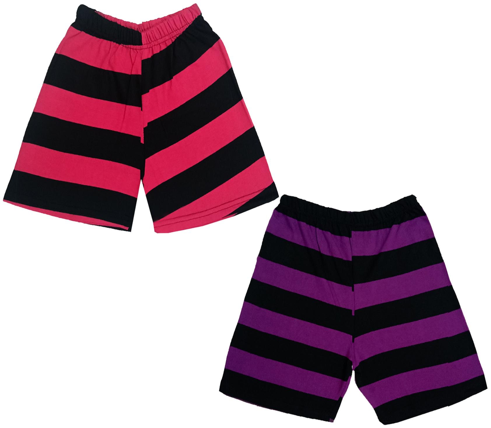 

IndiWeaves Boys Cotton Striped Shorts (Pack of 2) Multi