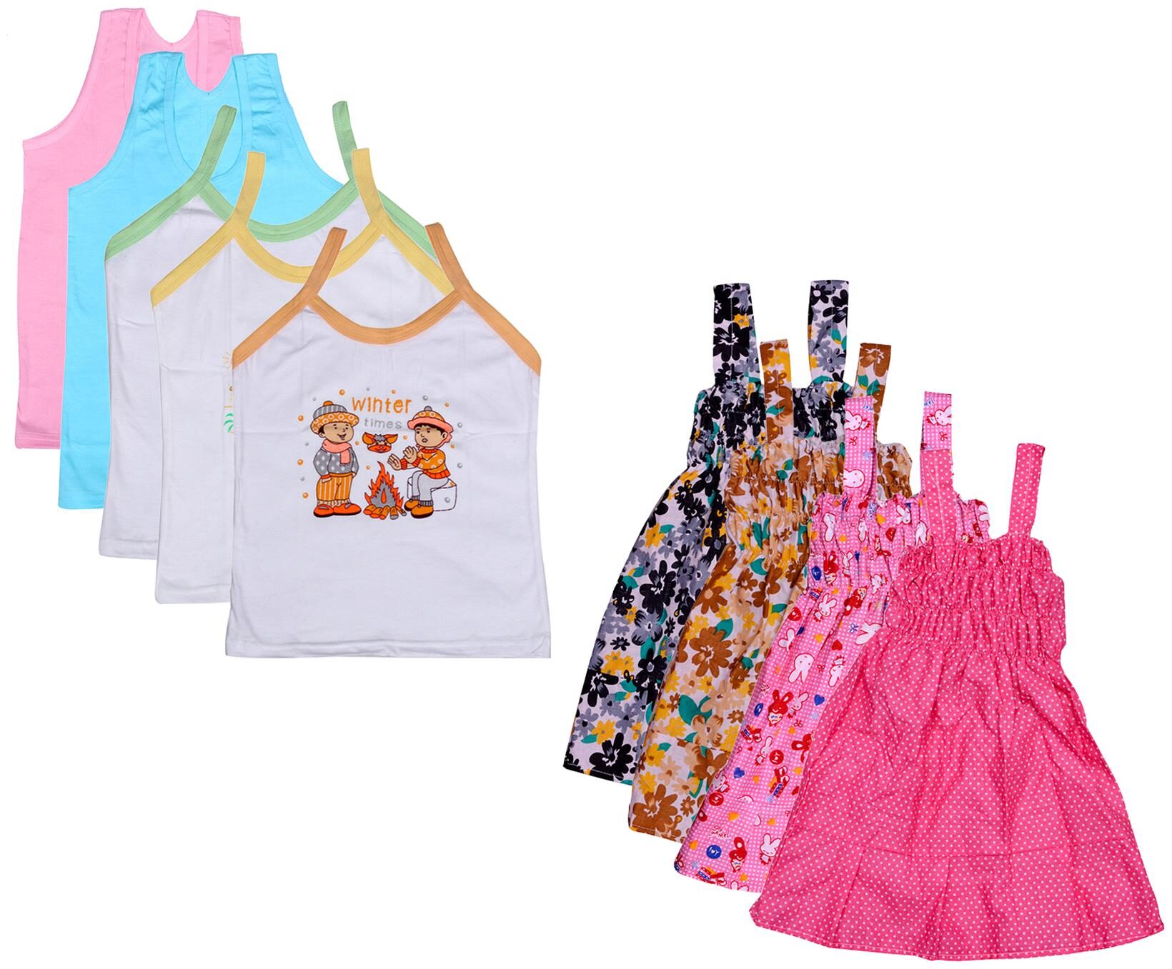 

Indiweaves Girl Cotton Printed Top - Multi