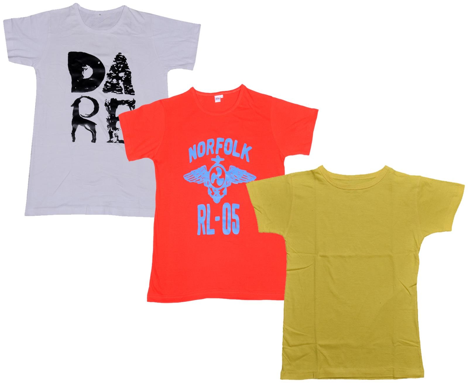 

Indiweaves Boy Cotton Solid T-shirt - Multi