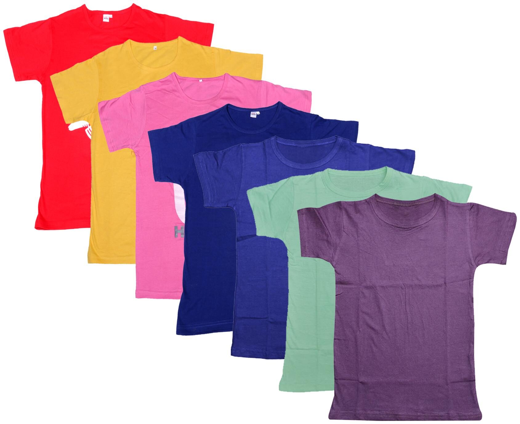 

Indiweaves Boy Cotton Solid T-shirt - Multi