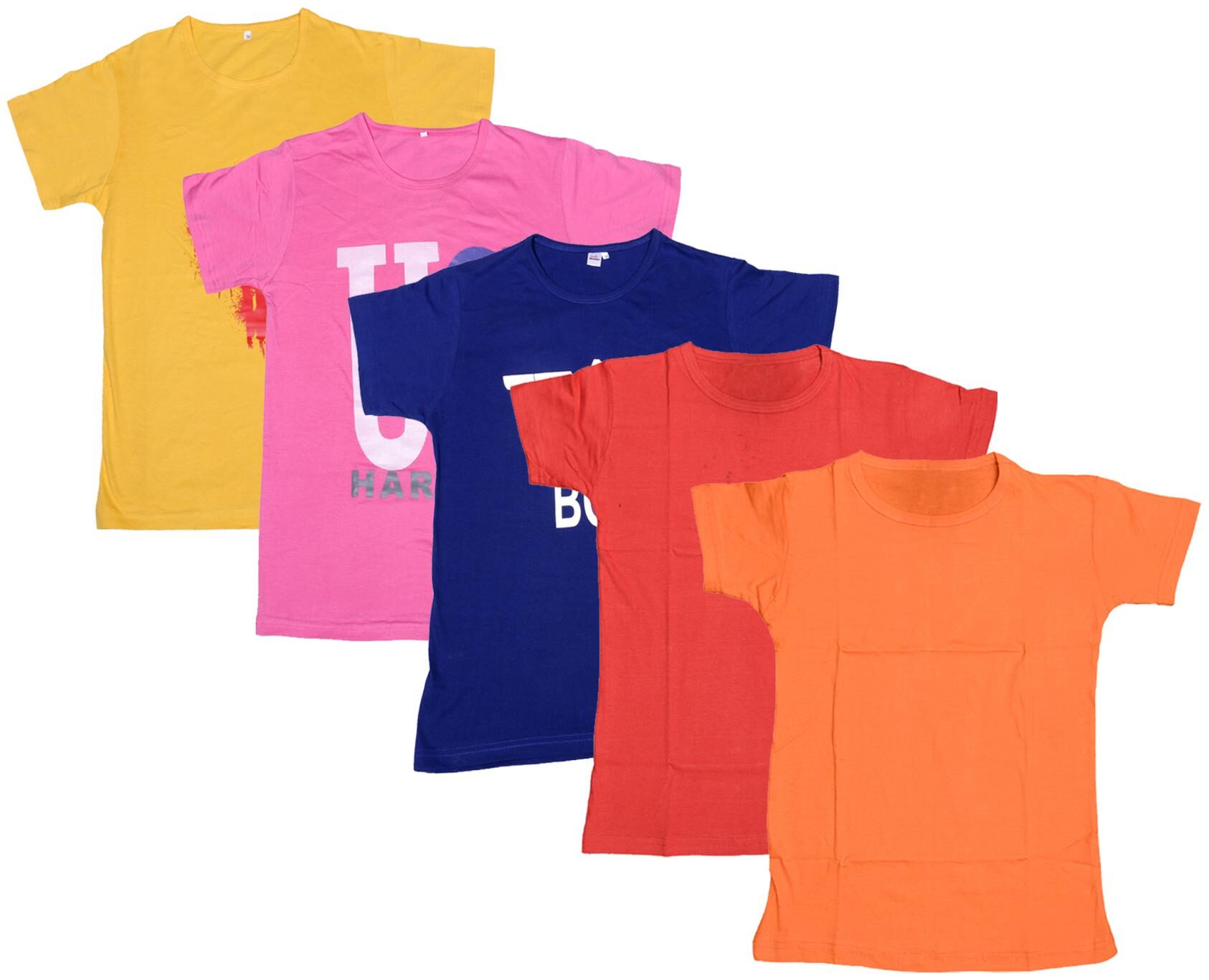 

Indiweaves Boy Cotton Solid T-shirt - Multi