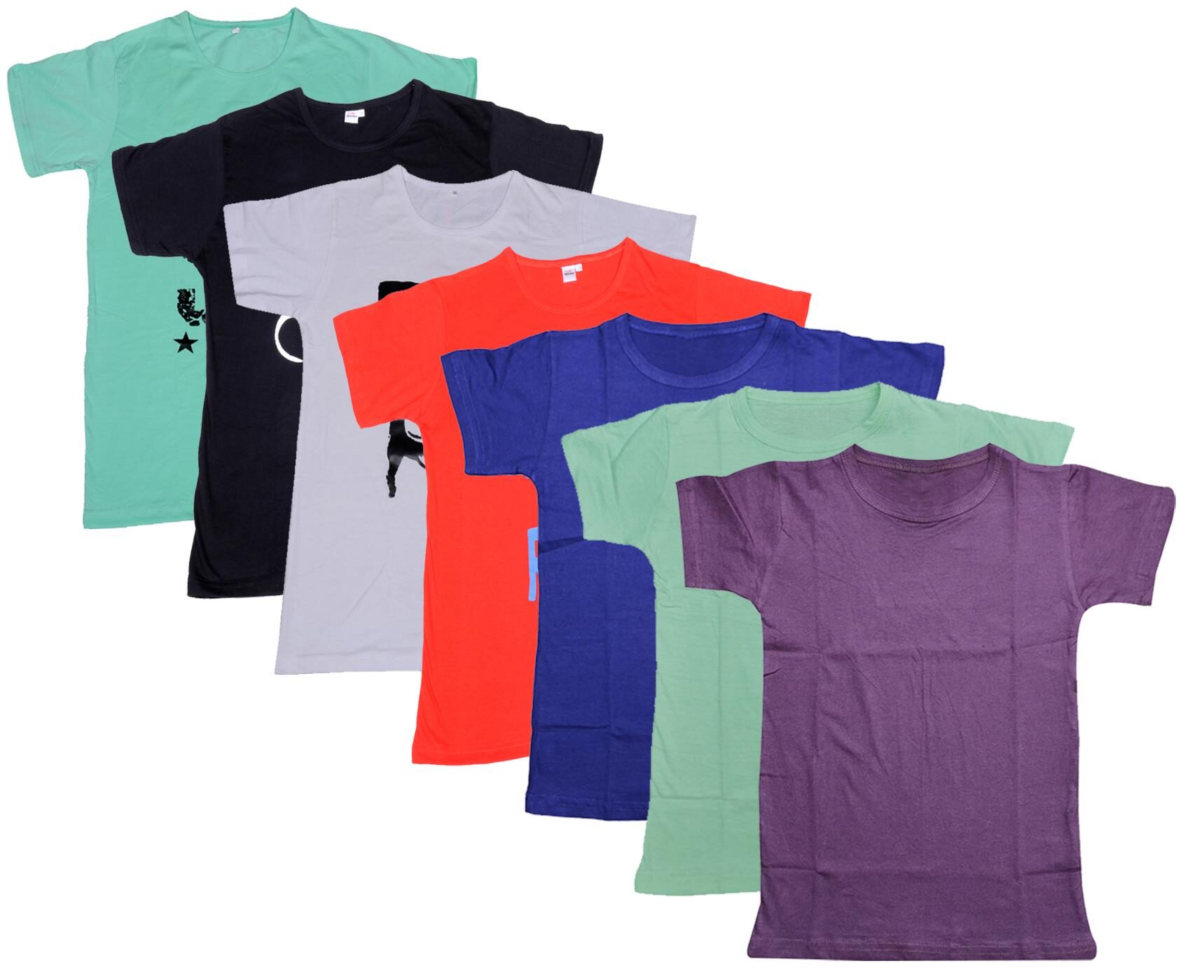 

Indiweaves Boy Cotton Solid T-shirt - Multi