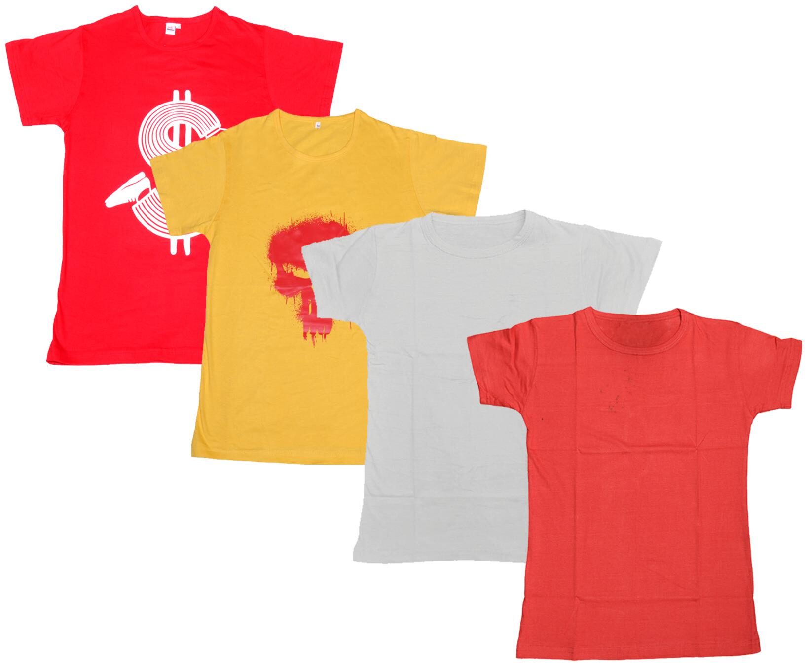 

Indiweaves Boy Cotton Solid T-shirt - Multi
