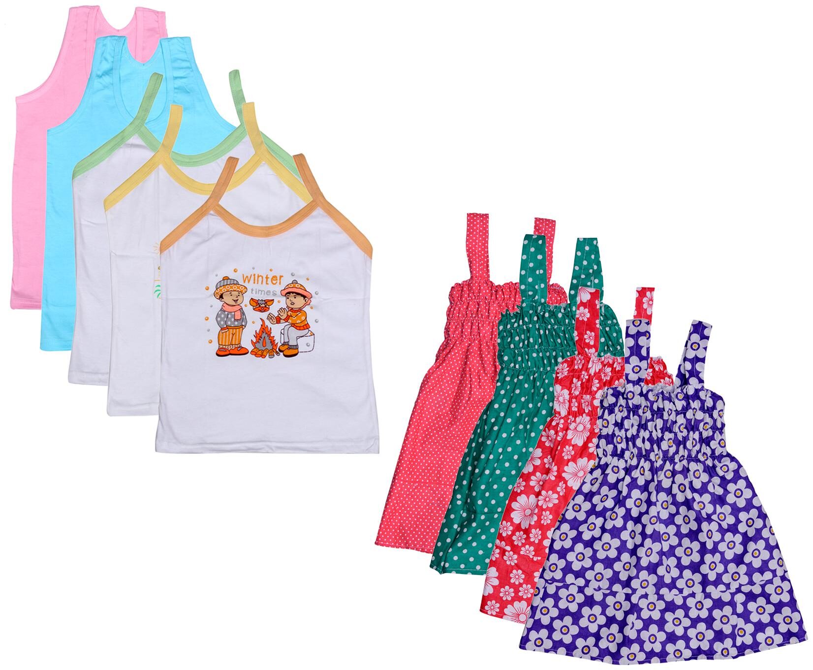 

Indiweaves Girl Cotton Printed Top - Multi