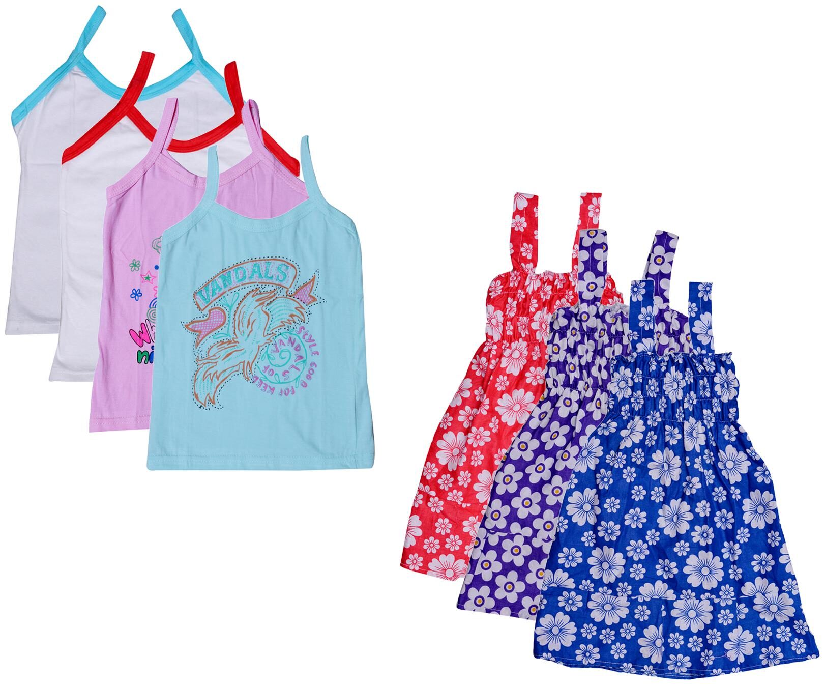 

Indiweaves Girl Cotton Printed Top - Multi
