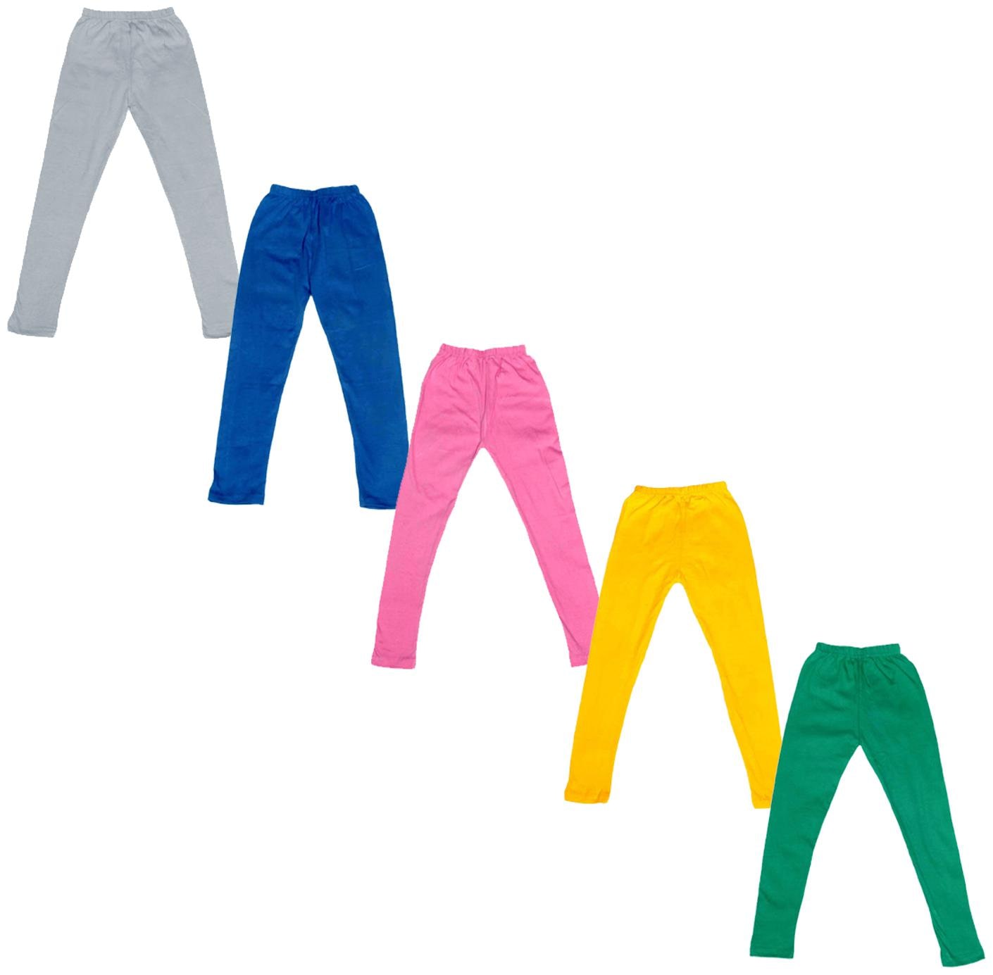 

Indiweaves Baby girl Cotton Solid Leggings - Multi
