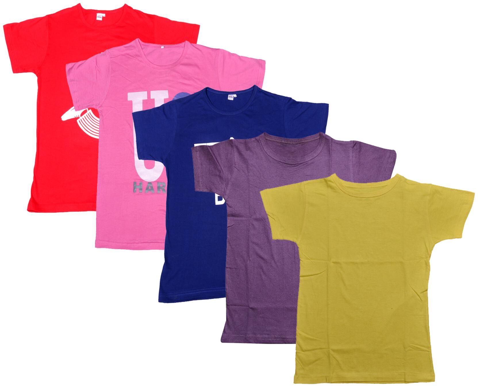 

Indiweaves Boy Cotton Solid T-shirt - Multi
