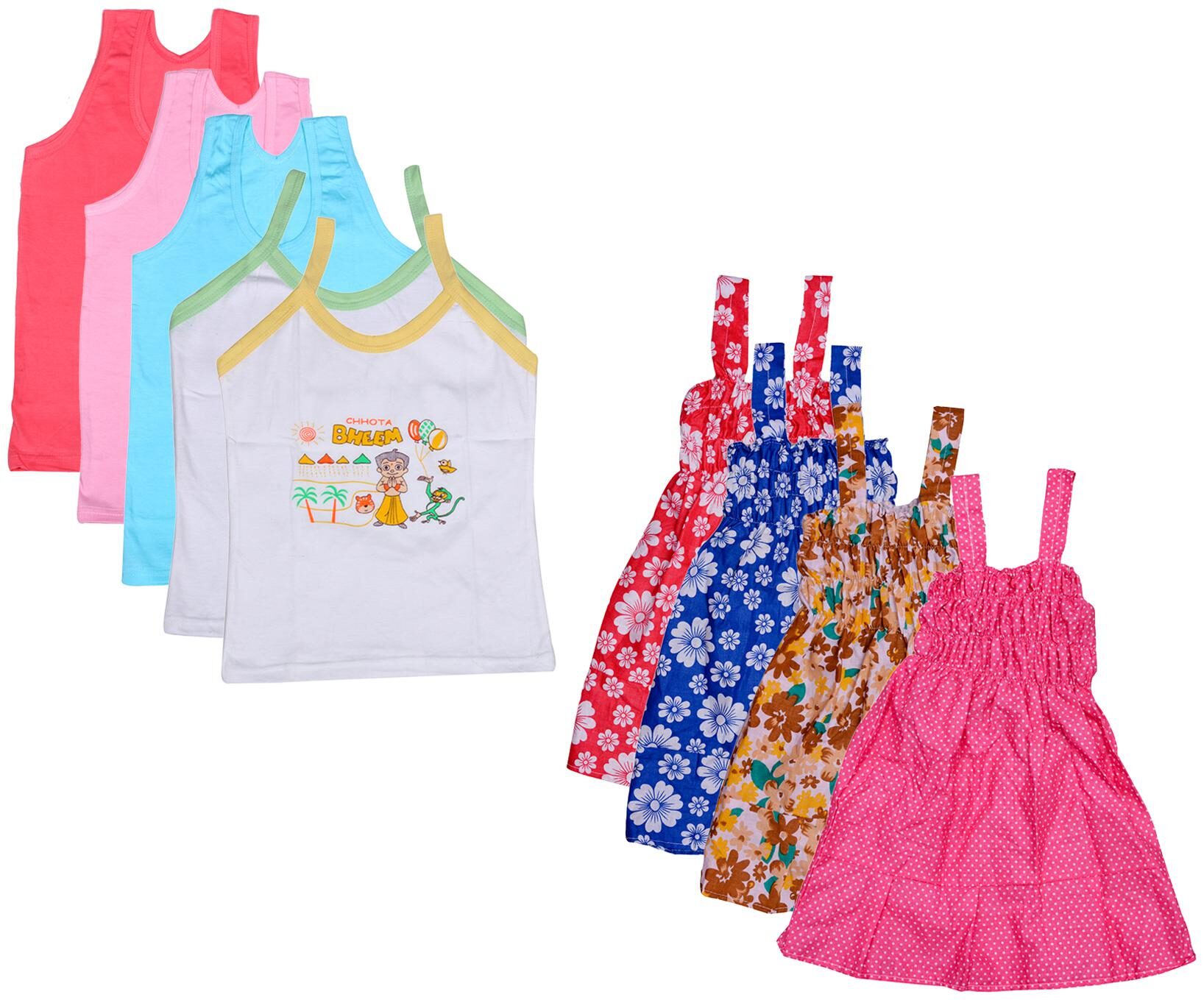 

Indiweaves Girl Cotton Printed Top - Multi