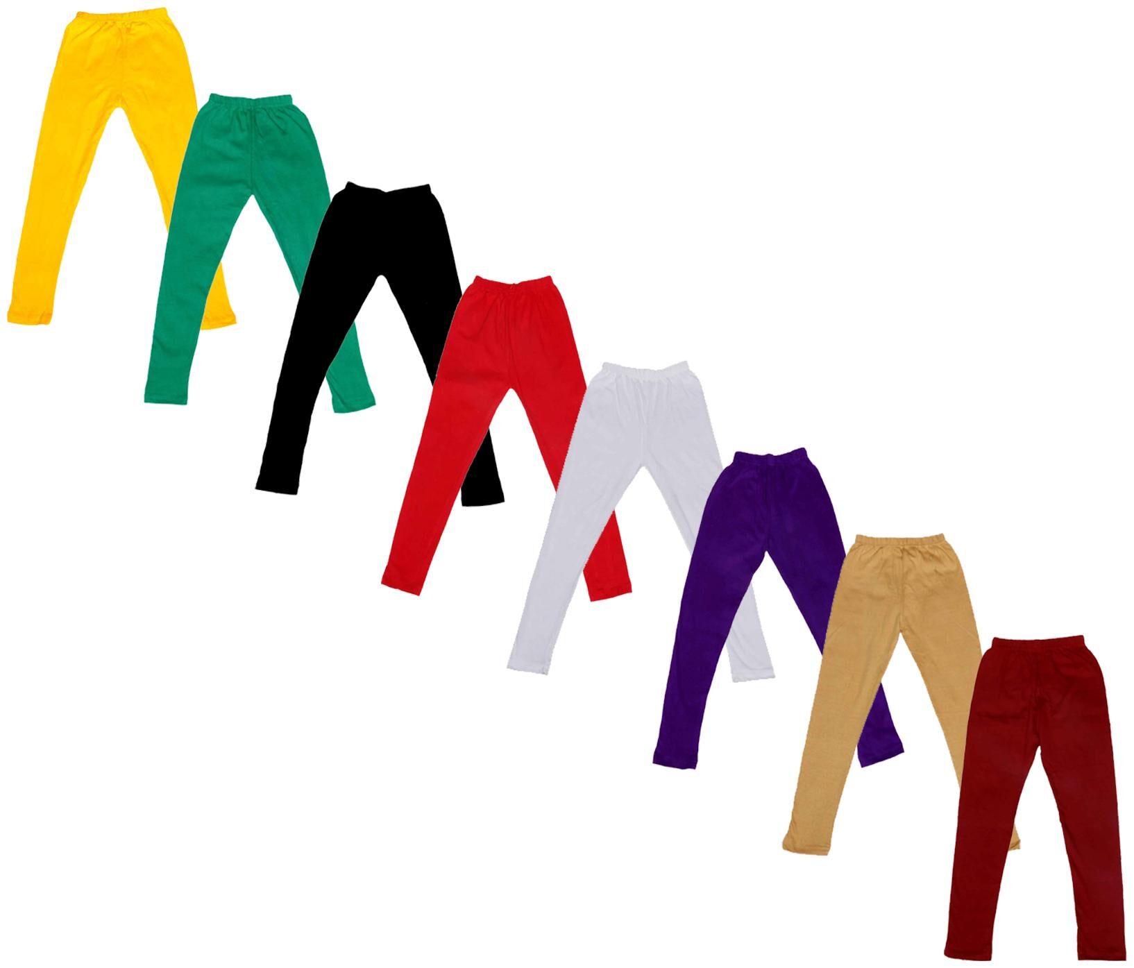 

Indiweaves Baby girl Cotton Solid Leggings - Multi