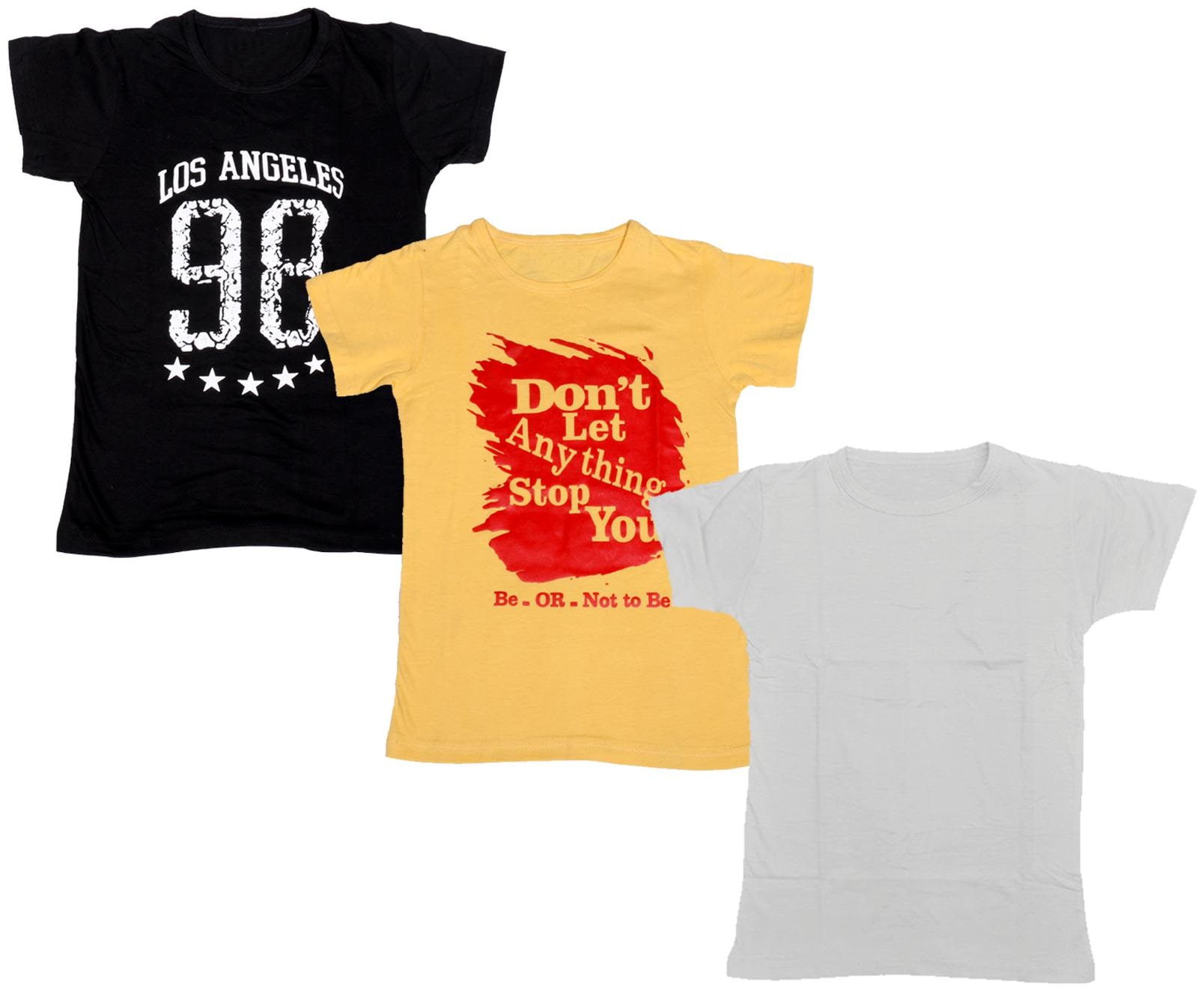 

Indiweaves Boy Cotton Solid T-shirt - Multi