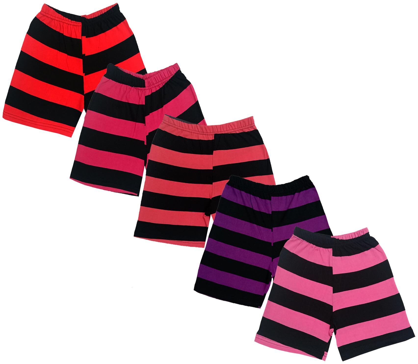

IndiWeaves Boys Cotton Striped Shorts (Pack of 5) Multi