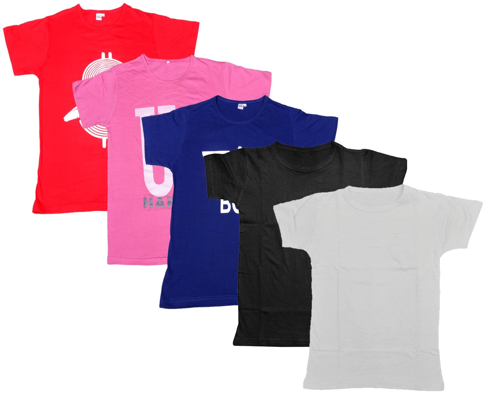 

Indiweaves Boy Cotton Solid T-shirt - Multi