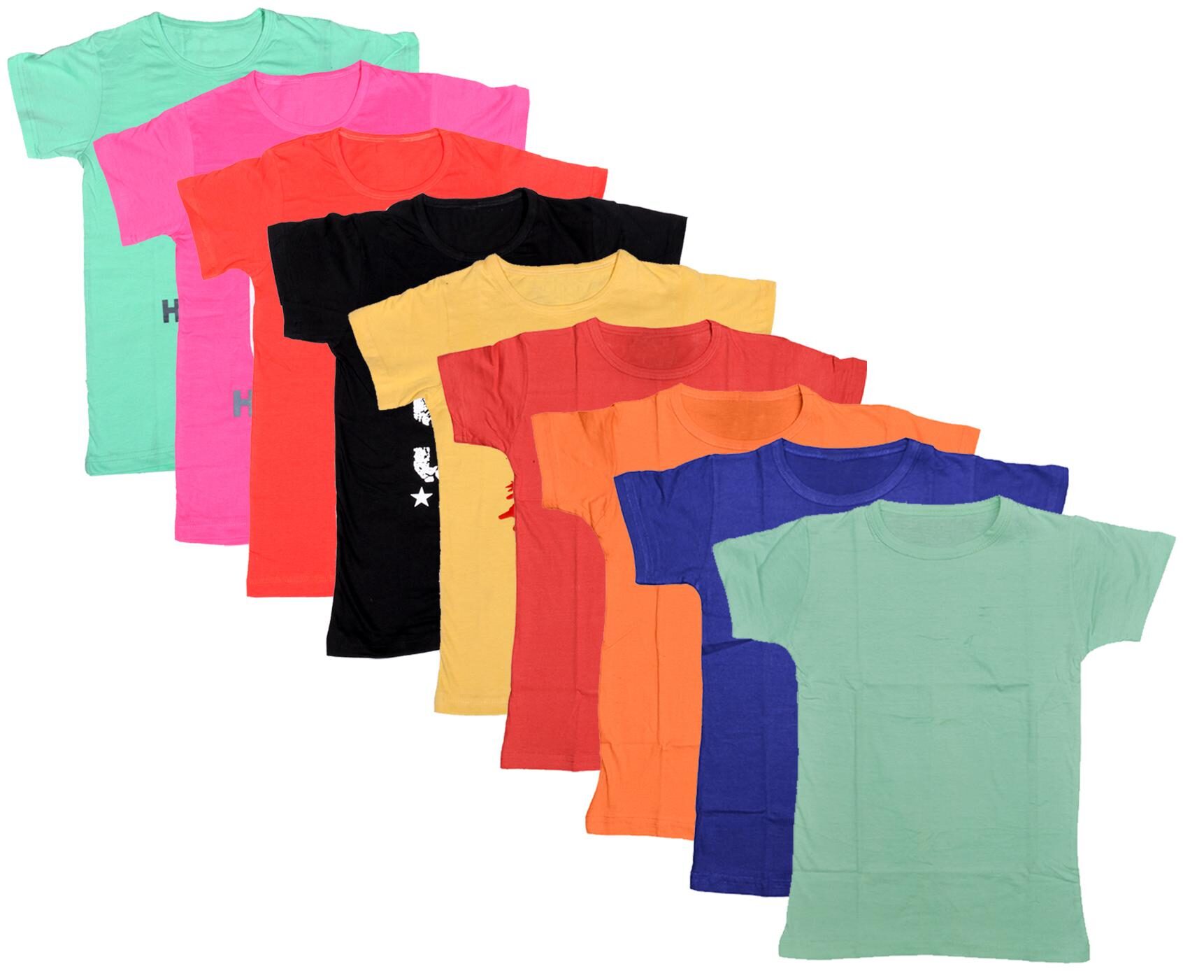 

Indiweaves Boy Cotton Solid T-shirt - Multi