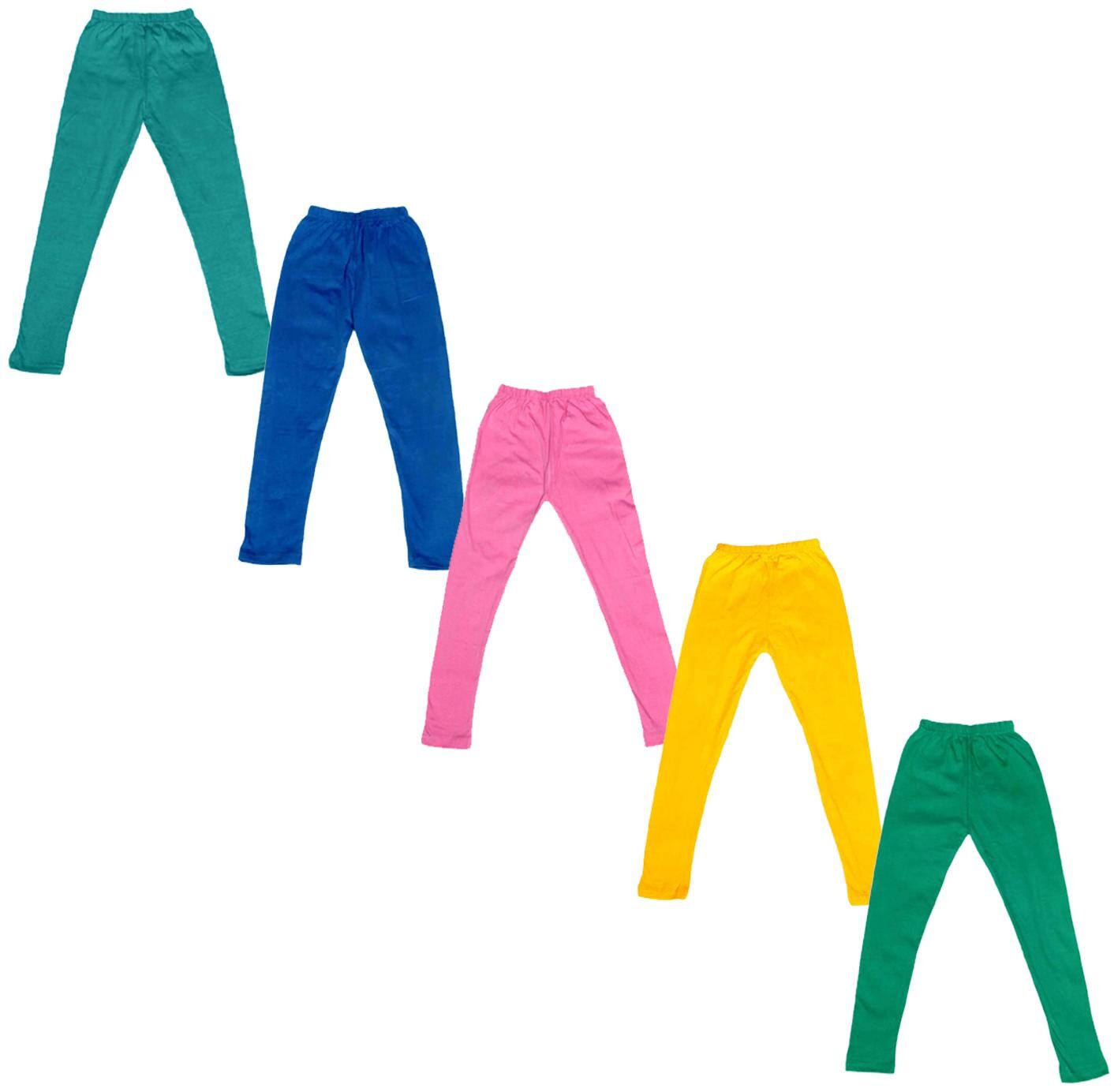 

Indiweaves Baby girl Cotton Solid Leggings - Multi