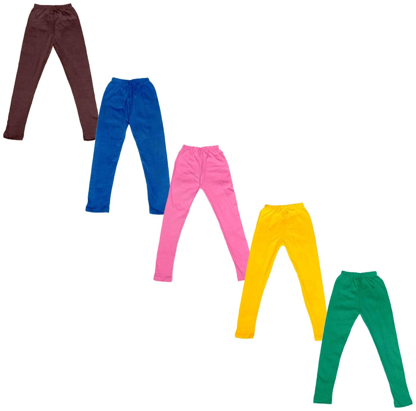 

Indiweaves Baby girl Cotton Solid Leggings - Multi