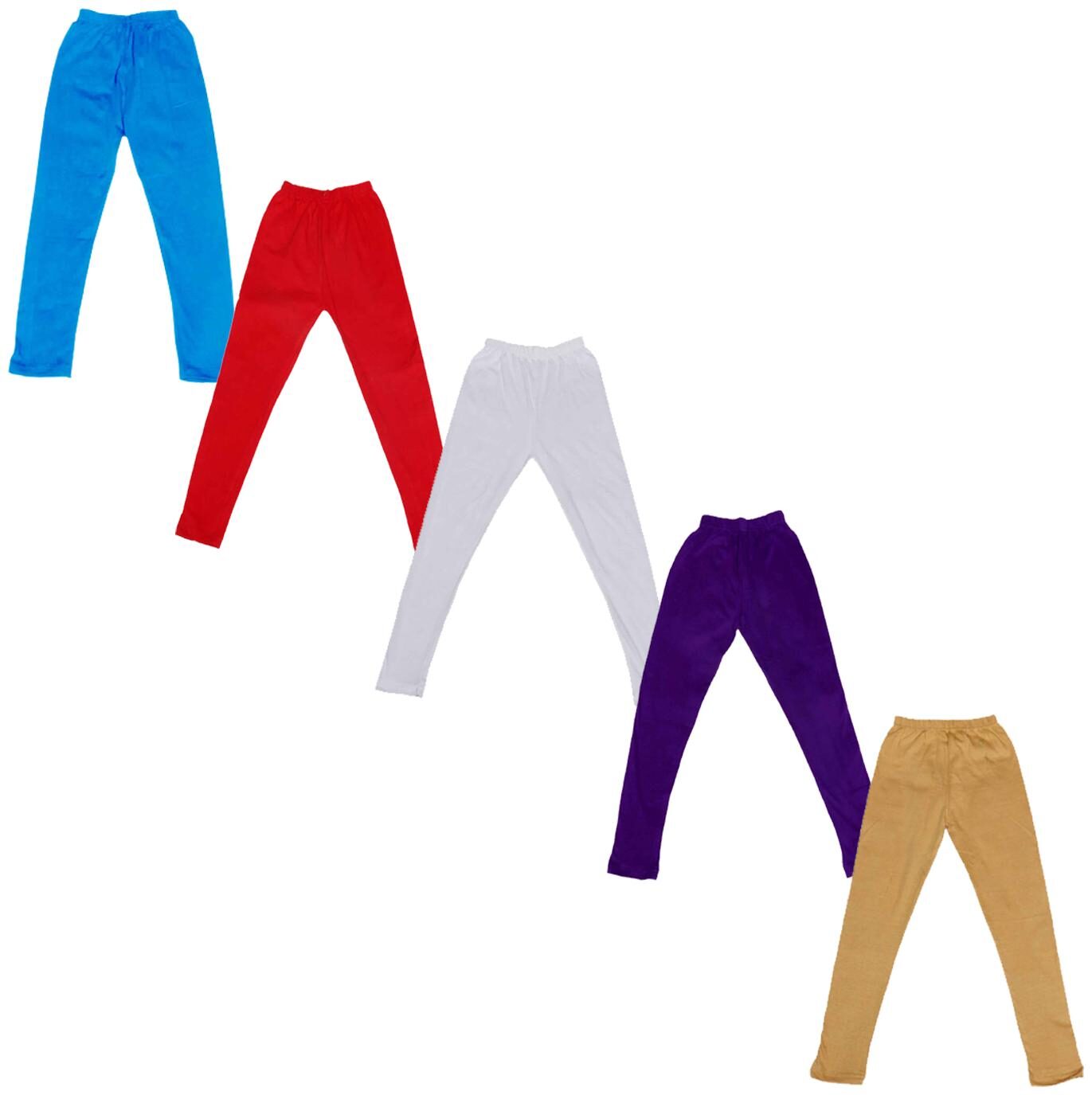 

Indiweaves Baby girl Cotton Solid Leggings - Multi