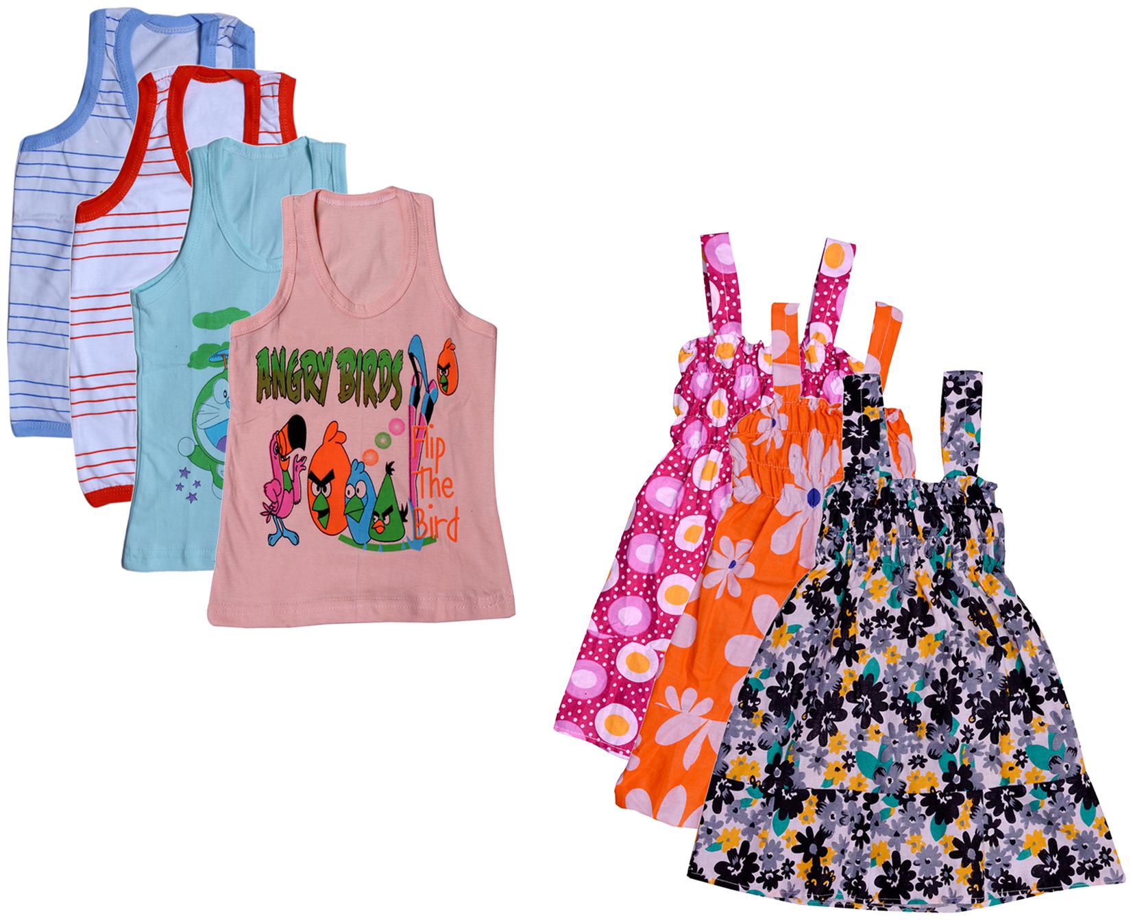 

Indiweaves Girl Cotton Printed Top - Multi