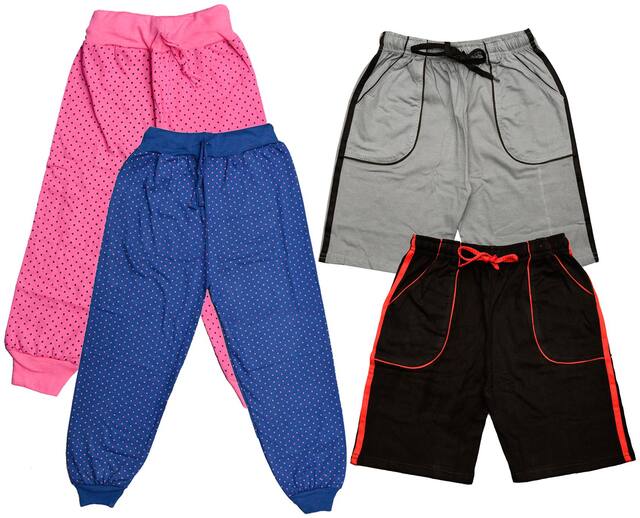 Indiweaves Boy Solid Shorts & 3/4ths - Multi