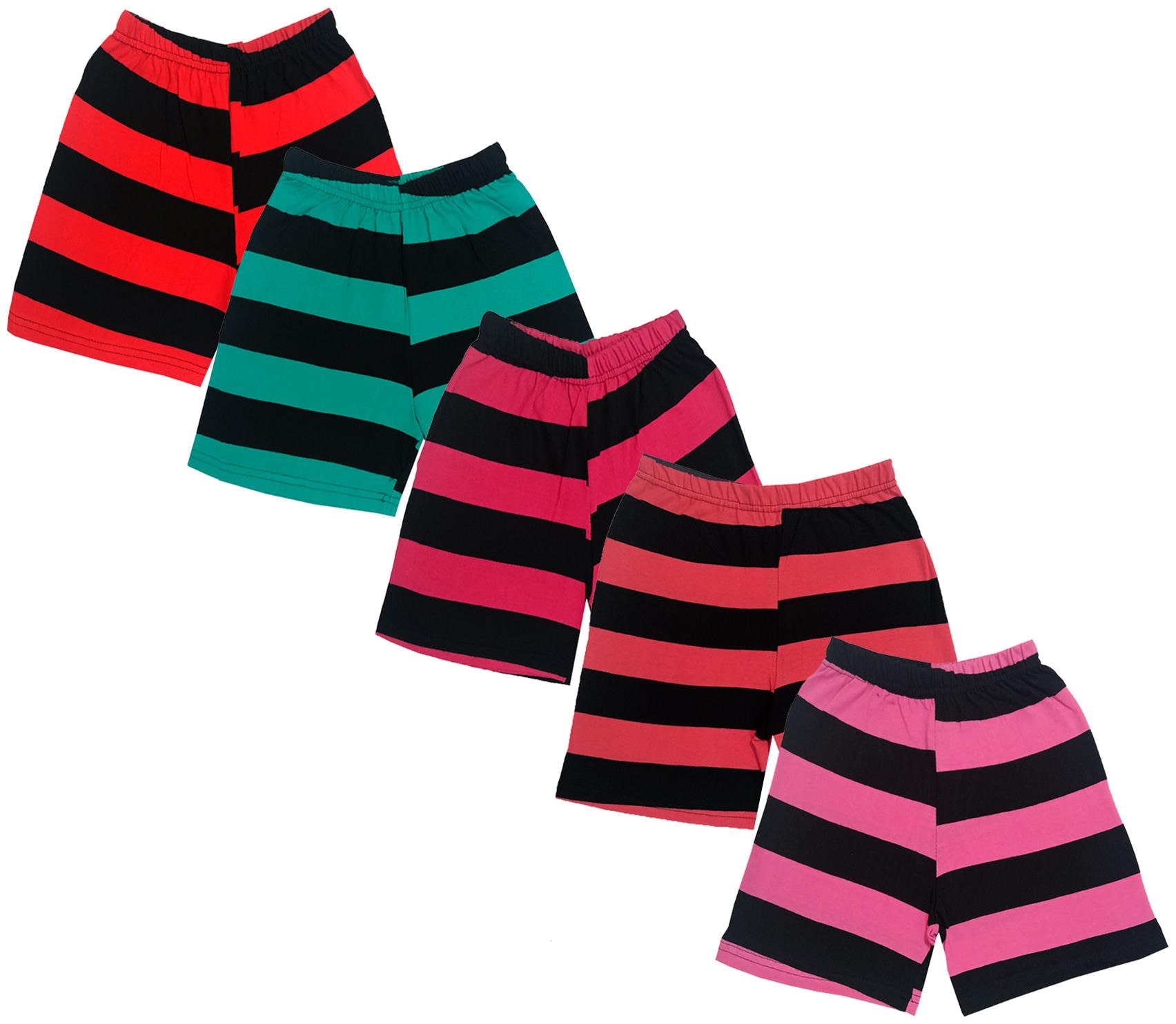 

IndiWeaves Boys Cotton Striped Shorts (Pack of 5) Multi