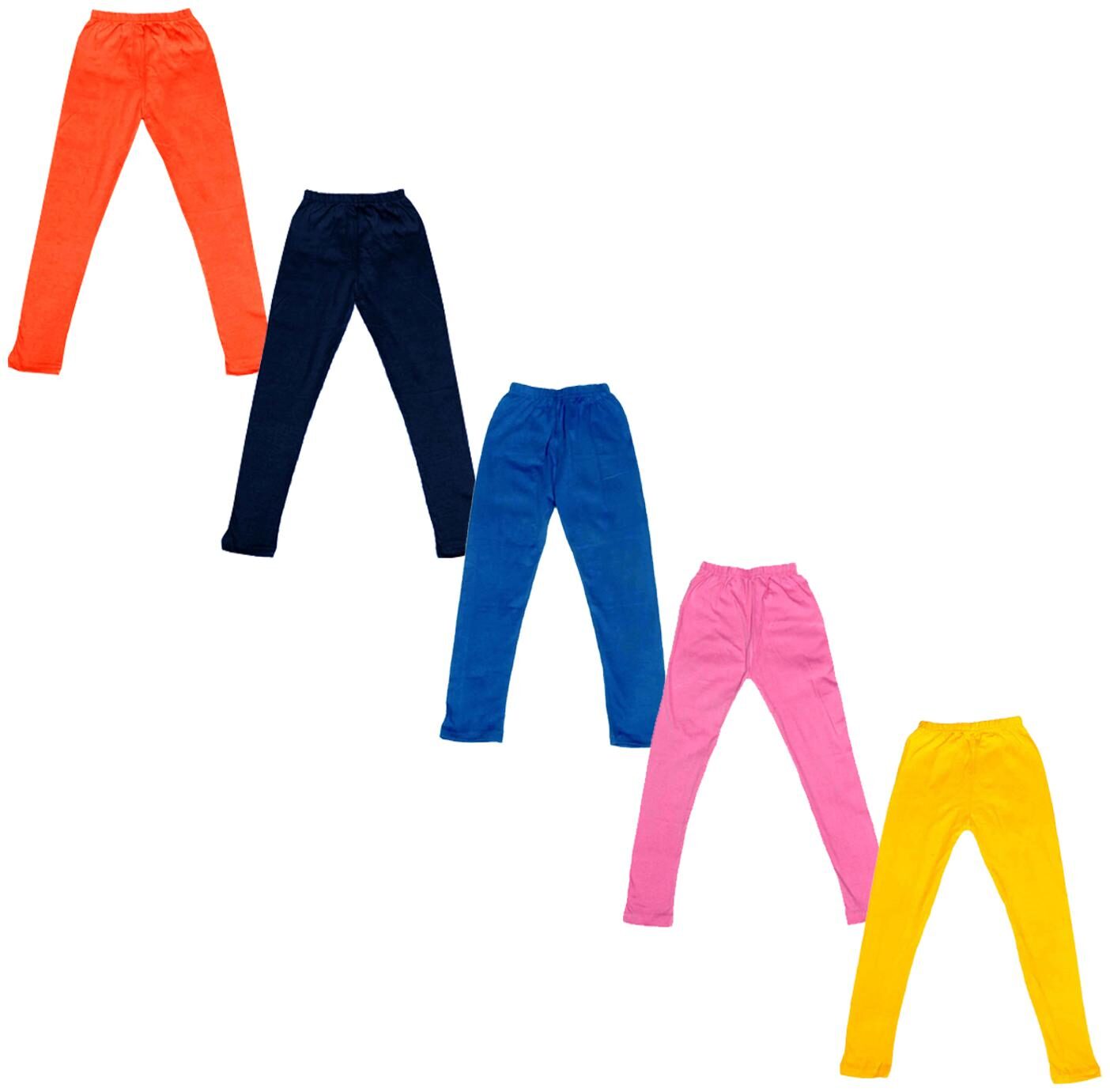 

Indiweaves Baby girl Cotton Solid Leggings - Multi