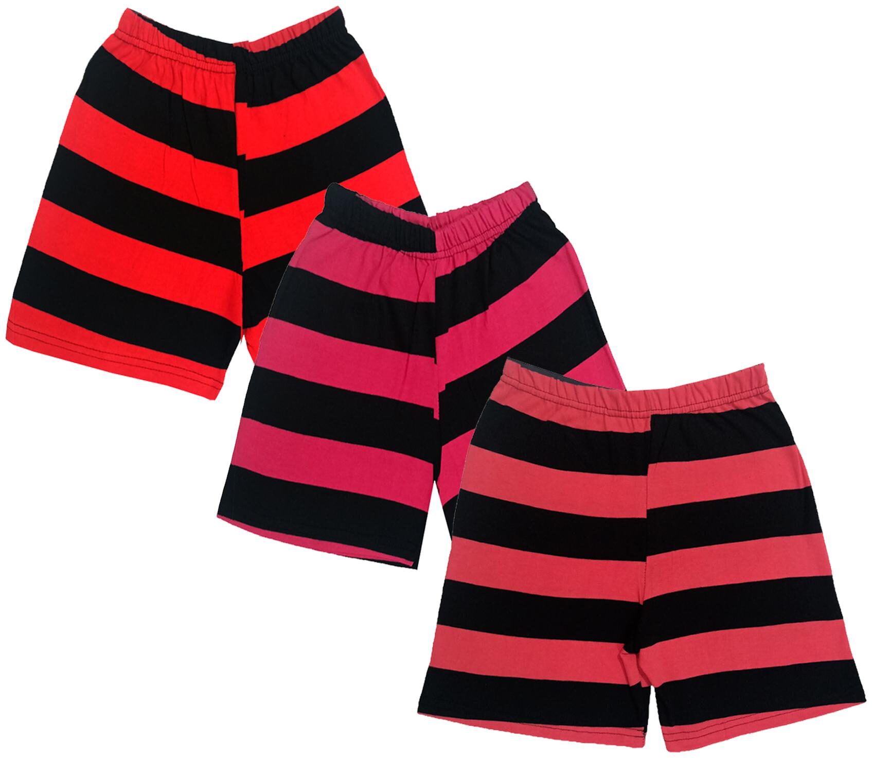 

IndiWeaves Boys Cotton Striped Shorts (Pack of 3) Multi