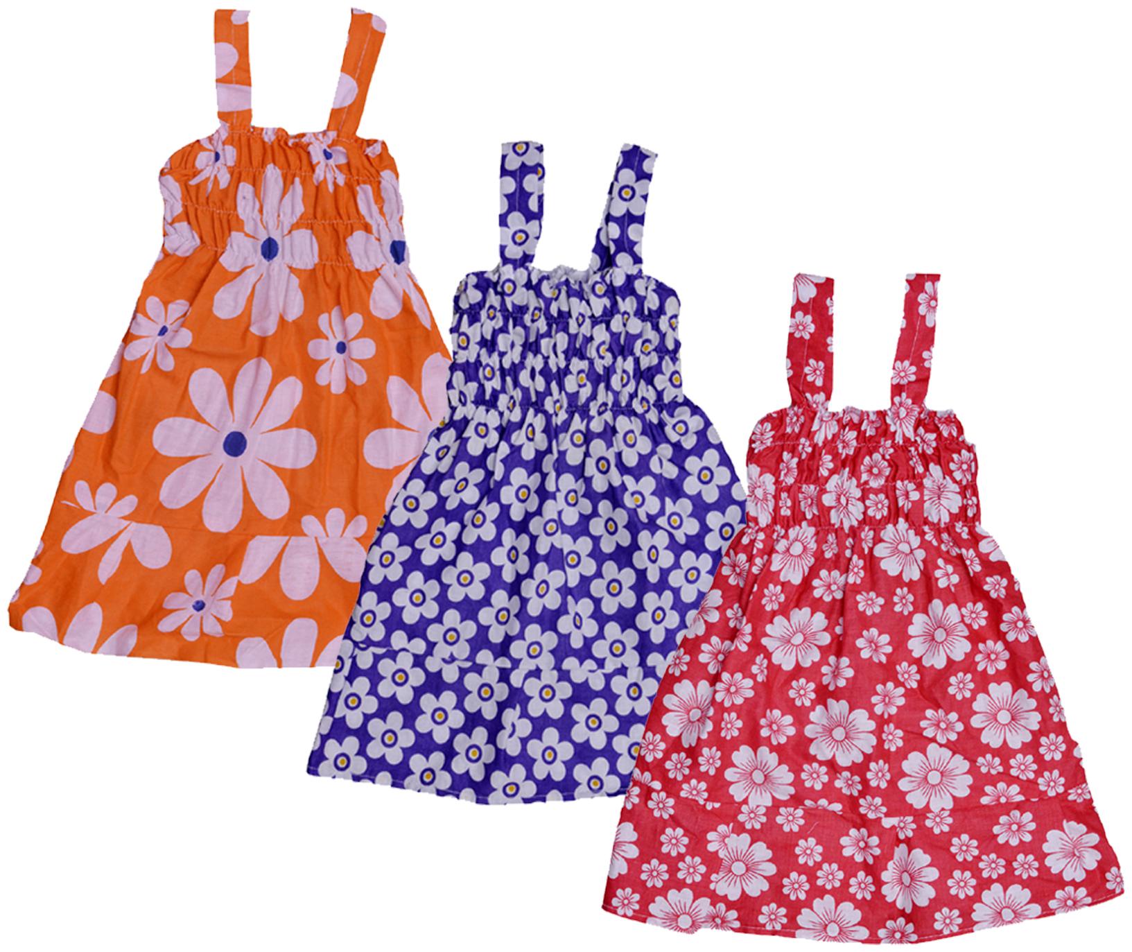 

Indiweaves Baby girl Cotton Printed Princess frock - Multi