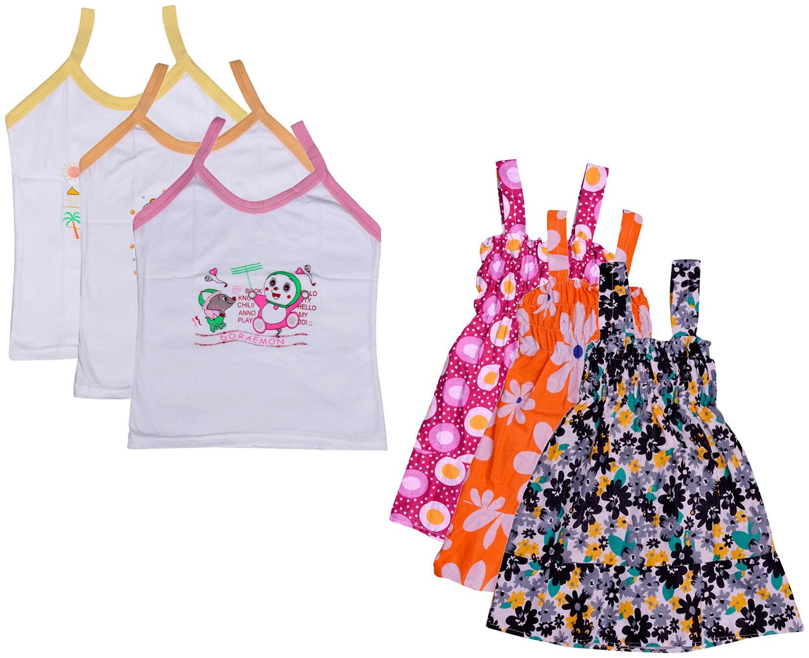 

Indiweaves Girl Cotton Printed Top - Multi