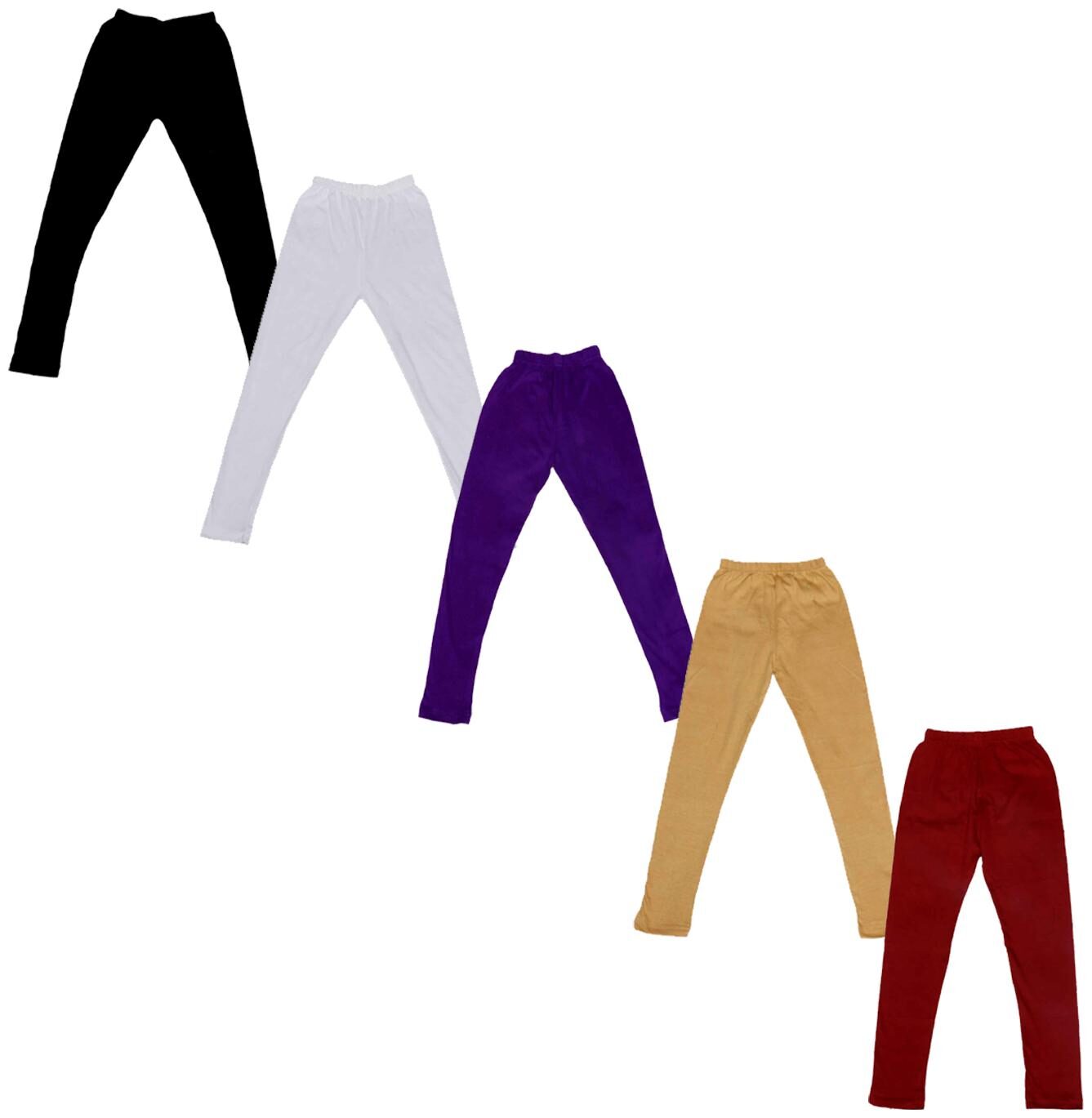 

Indiweaves Baby girl Cotton Solid Leggings - Multi