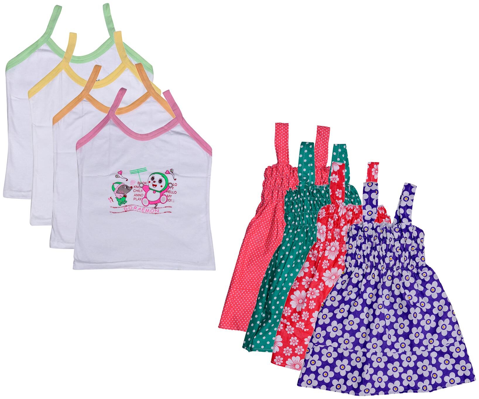 

Indiweaves Girl Cotton Printed Top - Multi