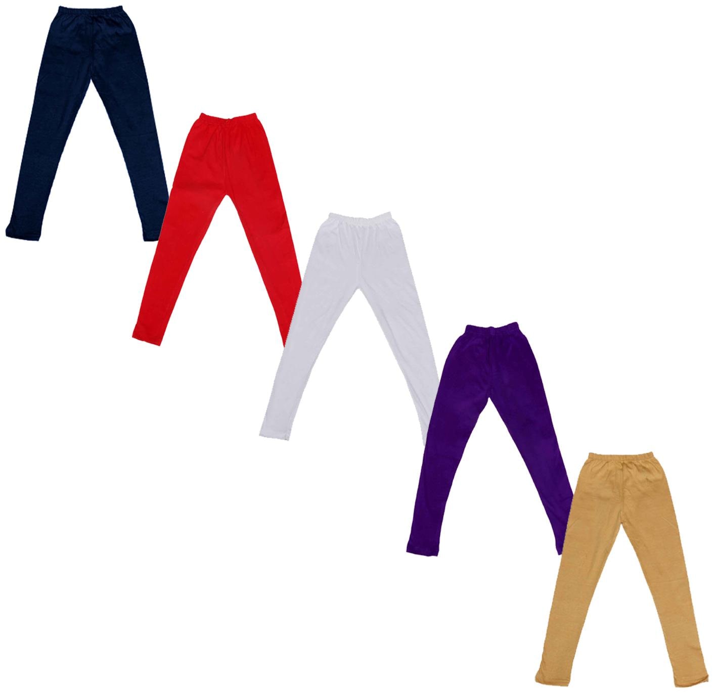 

Indiweaves Baby girl Cotton Solid Leggings - Multi