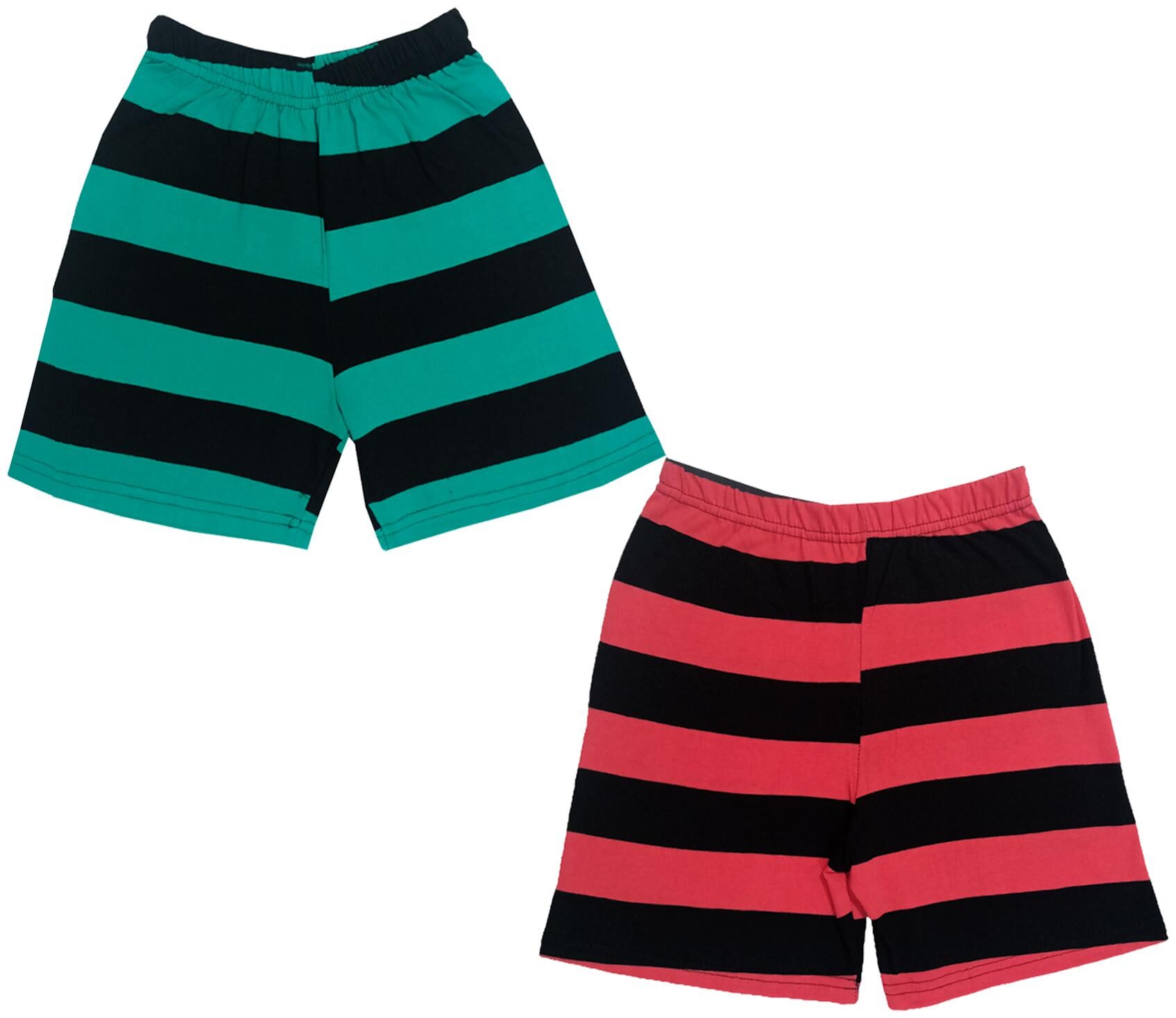 

IndiWeaves Boys Cotton Striped Shorts (Pack of 2) Multi