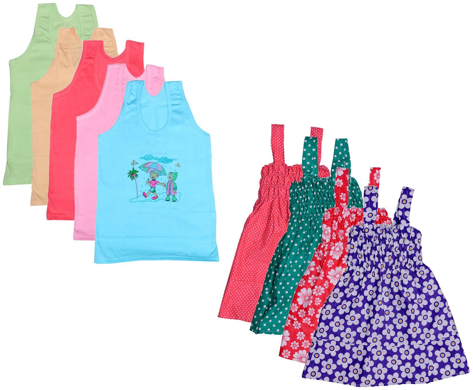 

Indiweaves Girl Cotton Printed Top - Multi