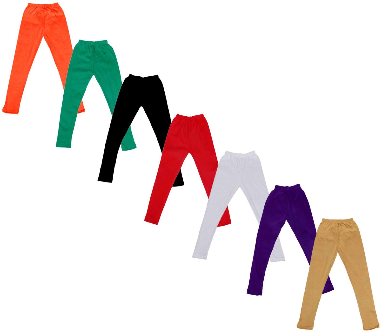 

Indiweaves Baby girl Cotton Solid Leggings - Multi