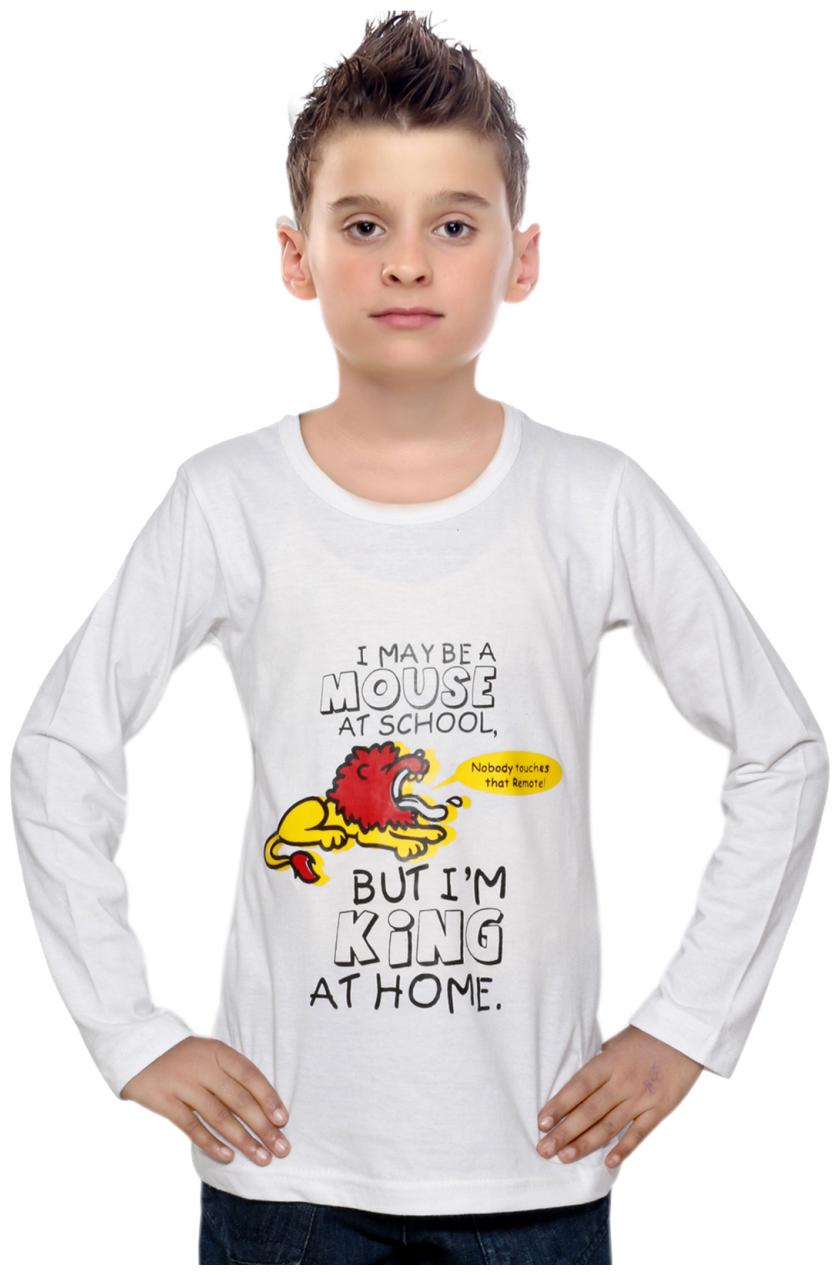 

Indiweaves Boy Cotton Printed T-shirt - White