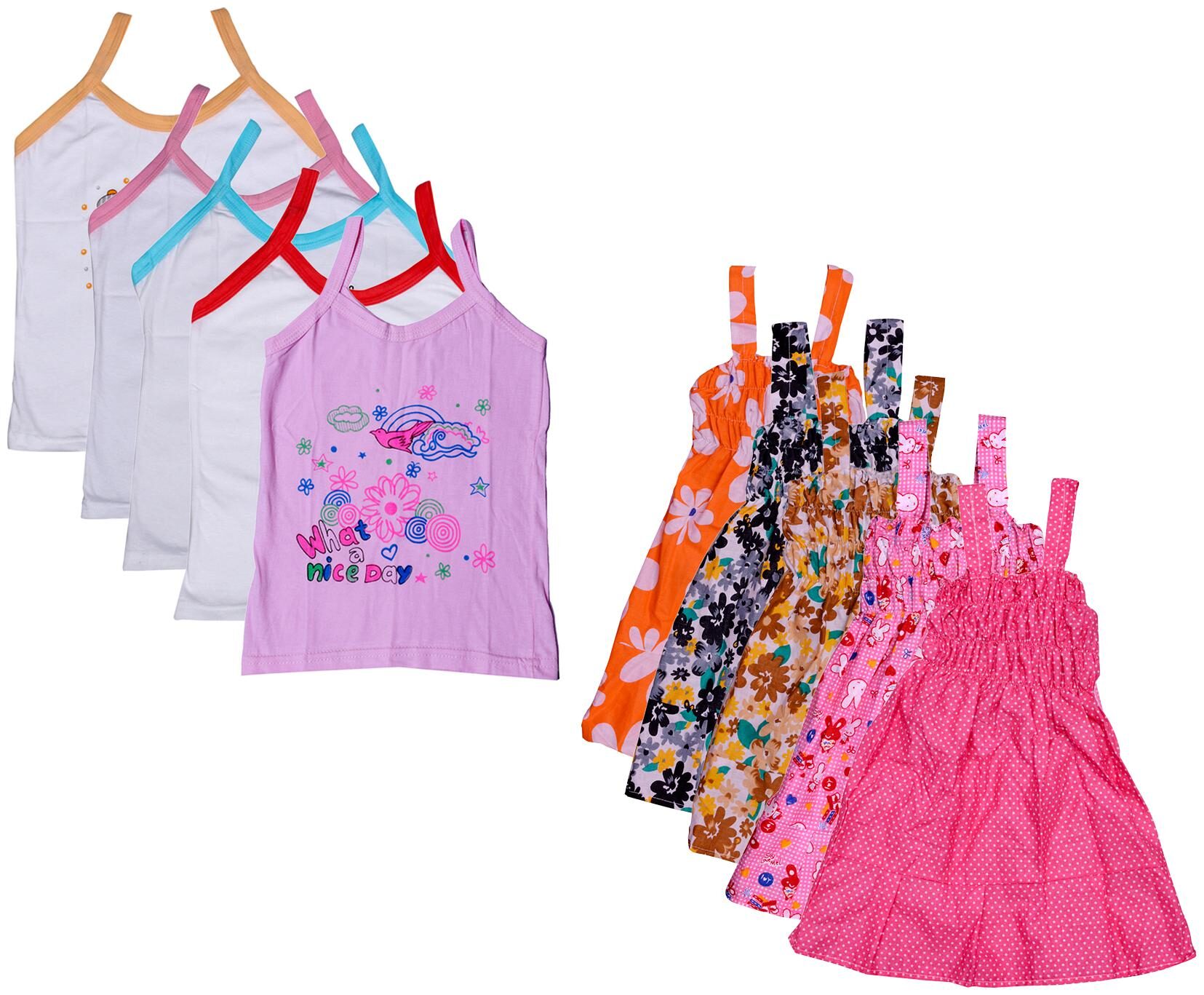 

Indiweaves Girl Cotton Printed Top - Multi