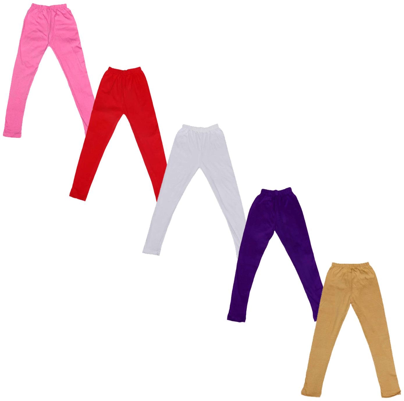 

Indiweaves Baby girl Cotton Solid Leggings - Multi