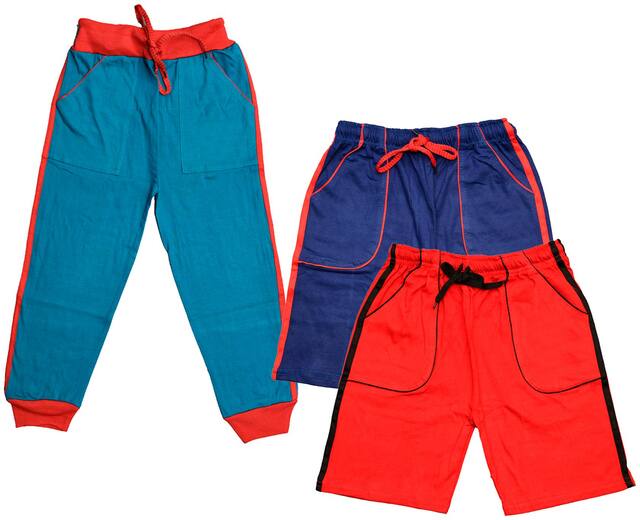 Indiweaves Boy Solid Shorts & 3/4ths - Multi
