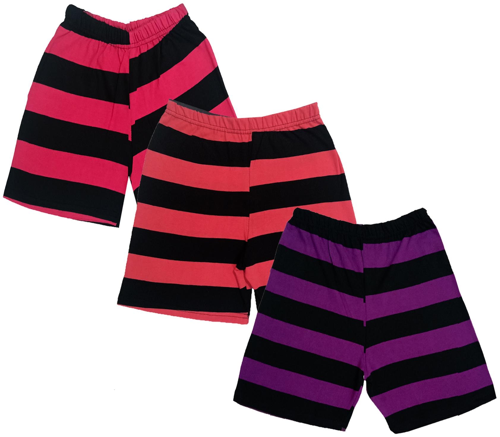 

IndiWeaves Boys Cotton Striped Shorts (Pack of 3) Multi