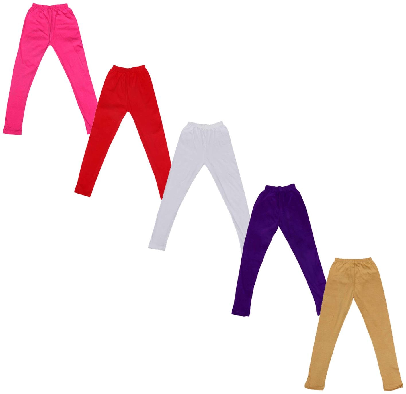

Indiweaves Baby girl Cotton Solid Leggings - Multi