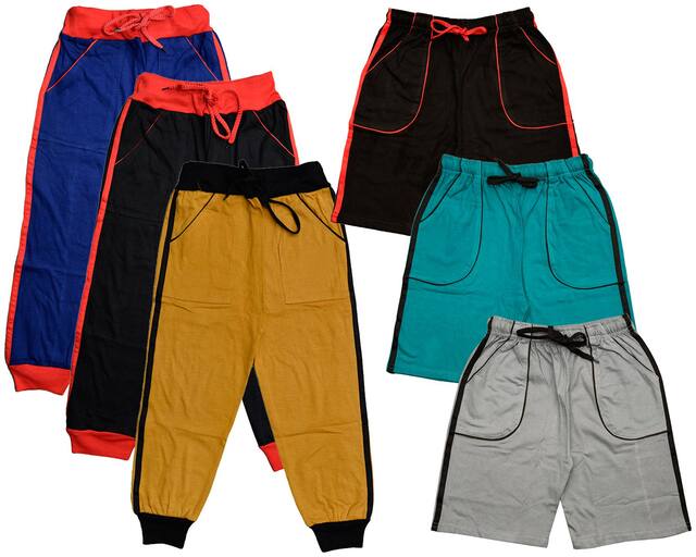 Indiweaves Boy Solid Shorts & 3/4ths - Multi