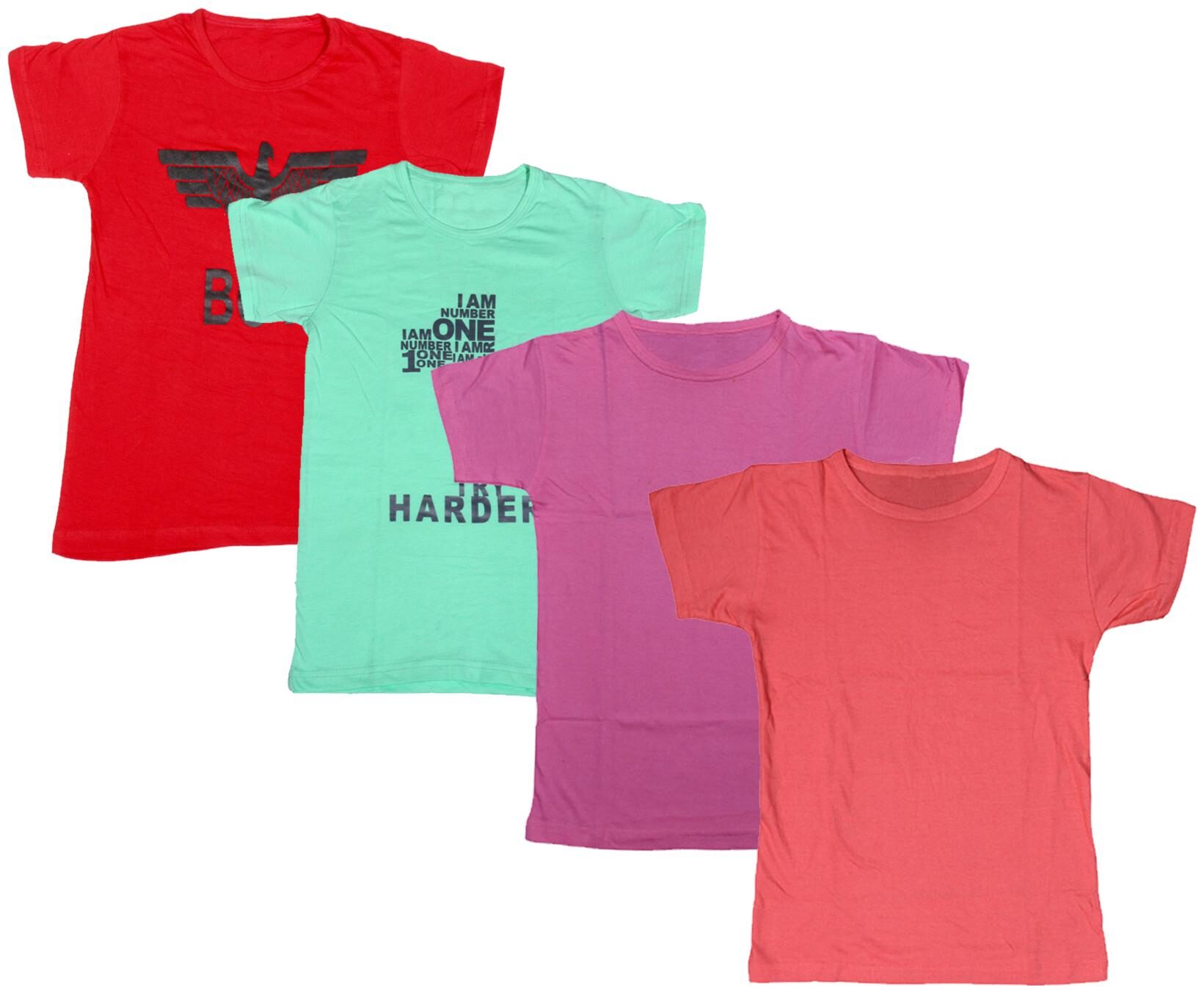 

Indiweaves Boy Cotton Solid T-shirt - Multi