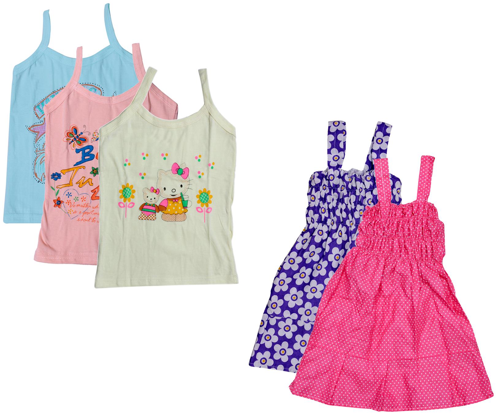 

Indiweaves Girl Cotton Printed Top - Multi