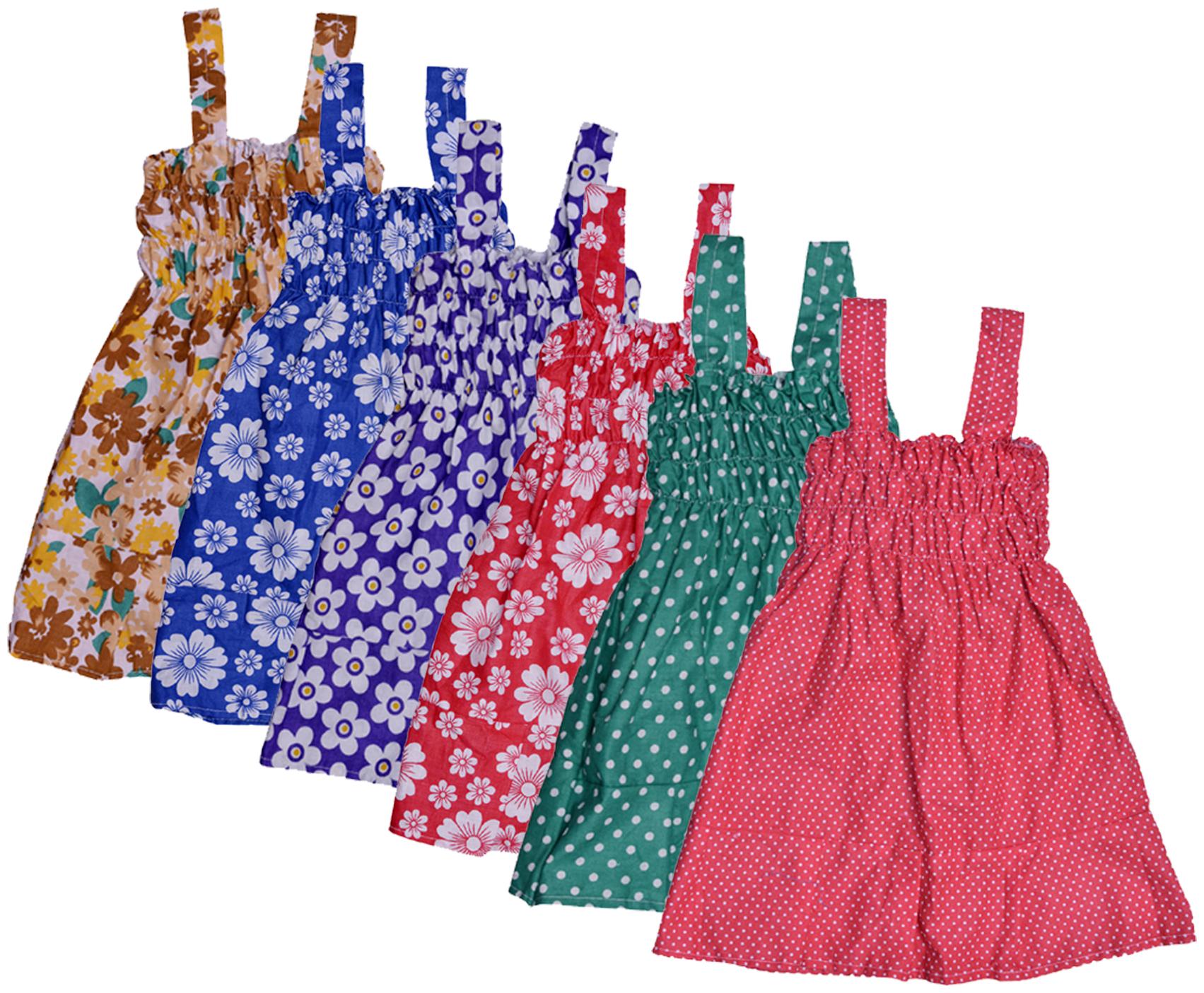 

Indiweaves Baby girl Cotton Printed Princess frock - Multi