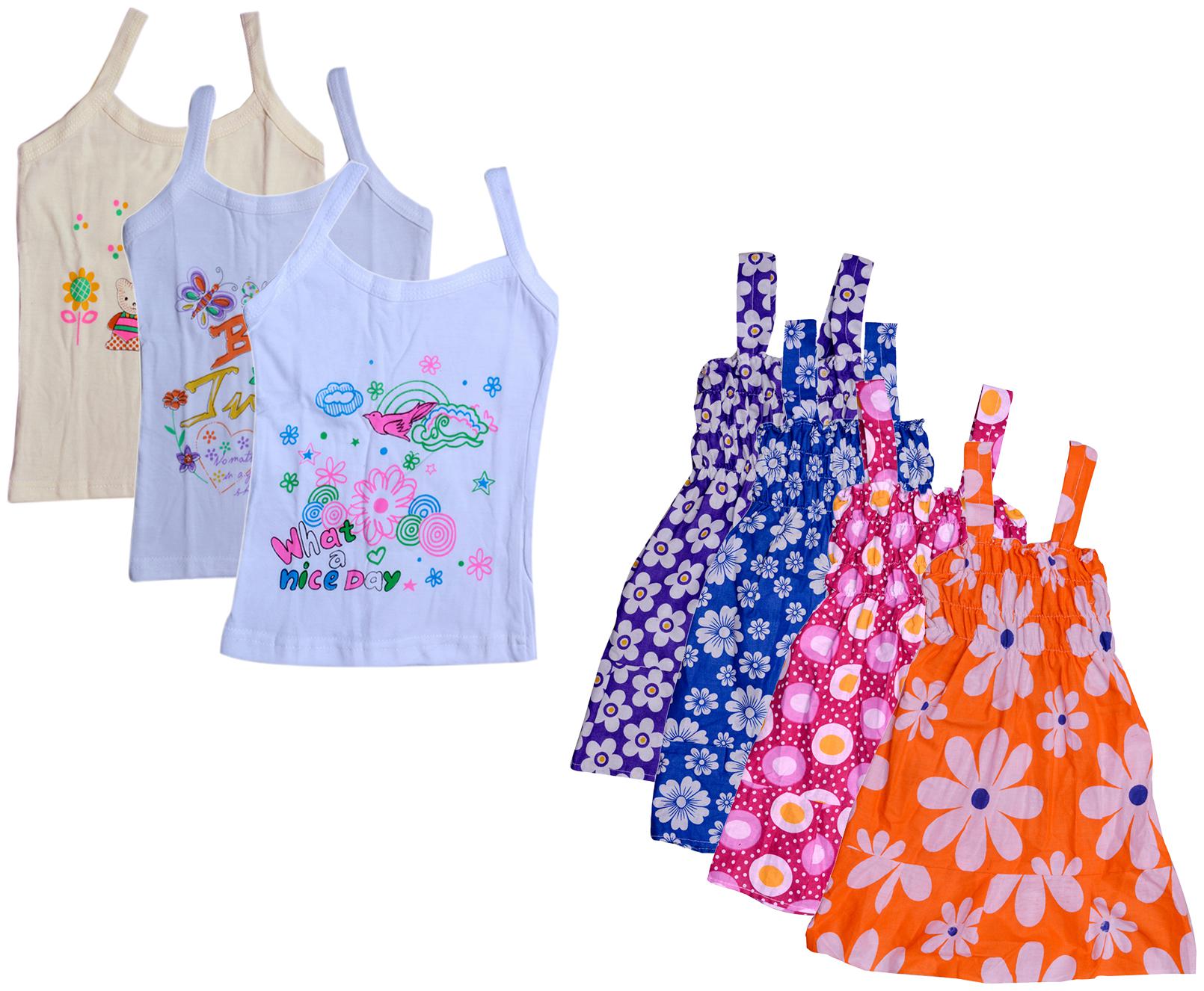 

Indiweaves Girl Cotton Printed Top - Multi