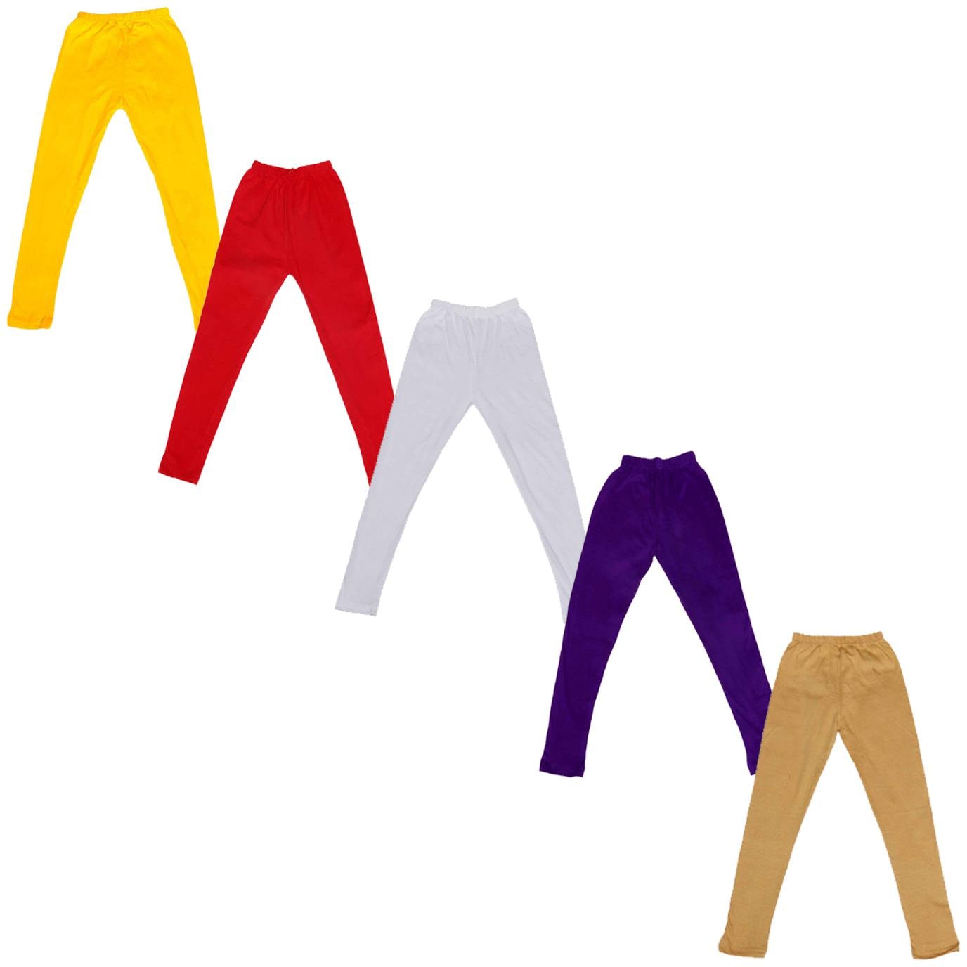 

Indiweaves Baby girl Cotton Solid Leggings - Multi