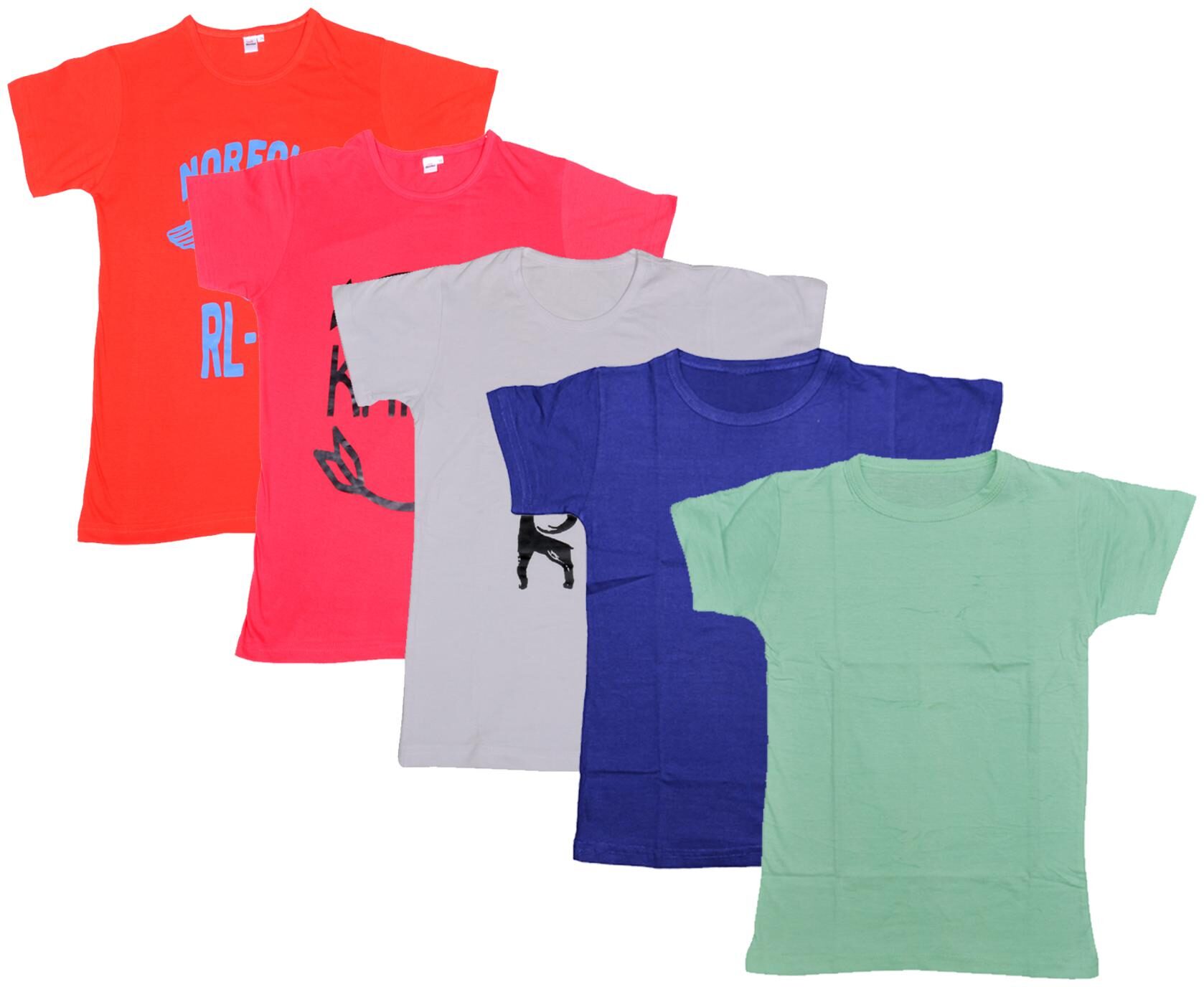 

Indiweaves Boy Cotton Solid T-shirt - Multi