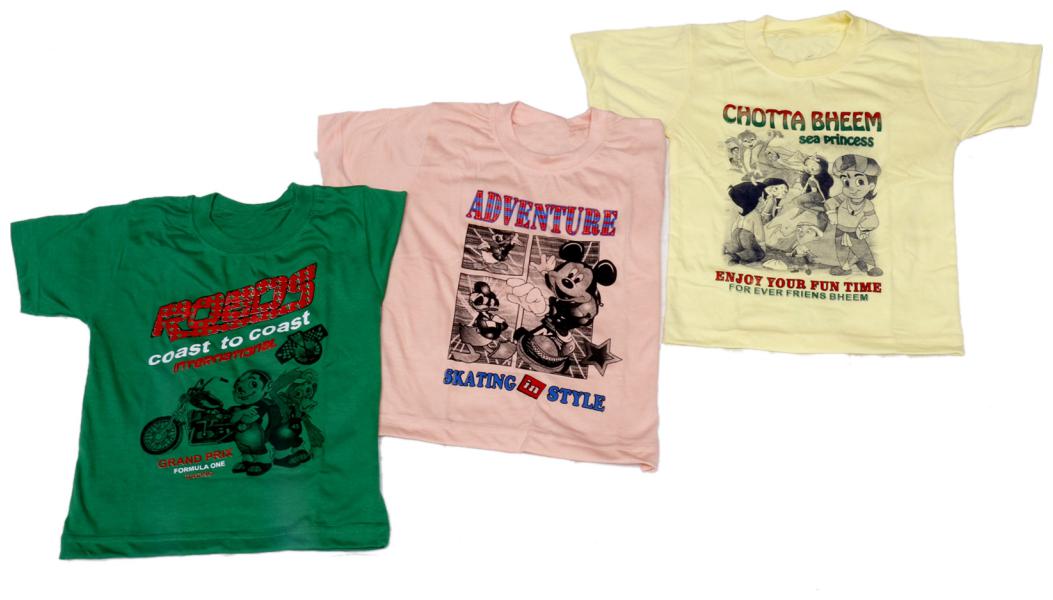 

IndiWeaves Cotton T-Shirt for Boys and Girls (Pack of 3 T-Shirts)