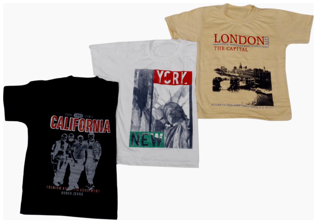 

IndiWeaves Cotton T-Shirt for Boys and Girls (Pack of 3 T-Shirts)