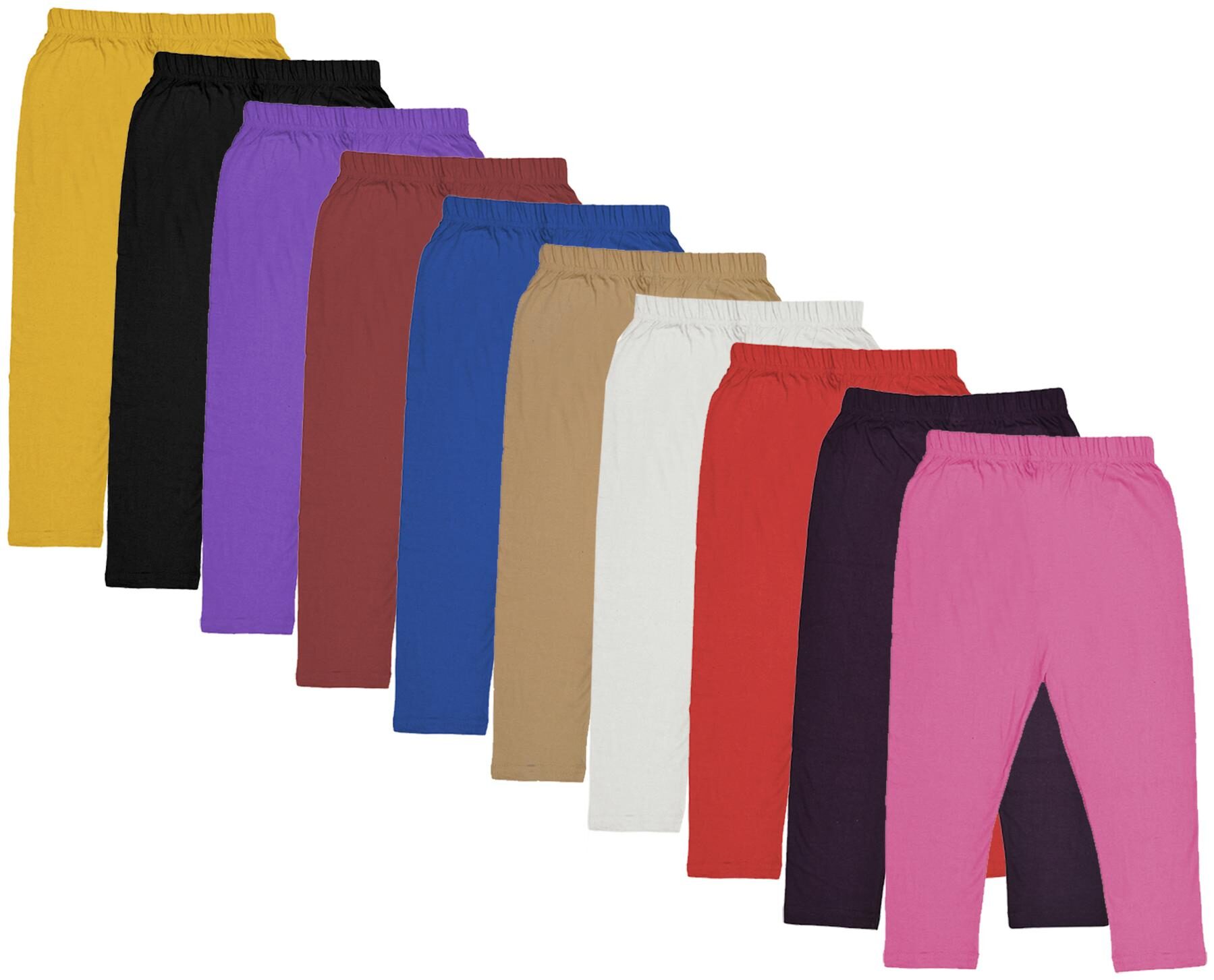 

Indiweaves Girl Cotton Solid Capri - Multi