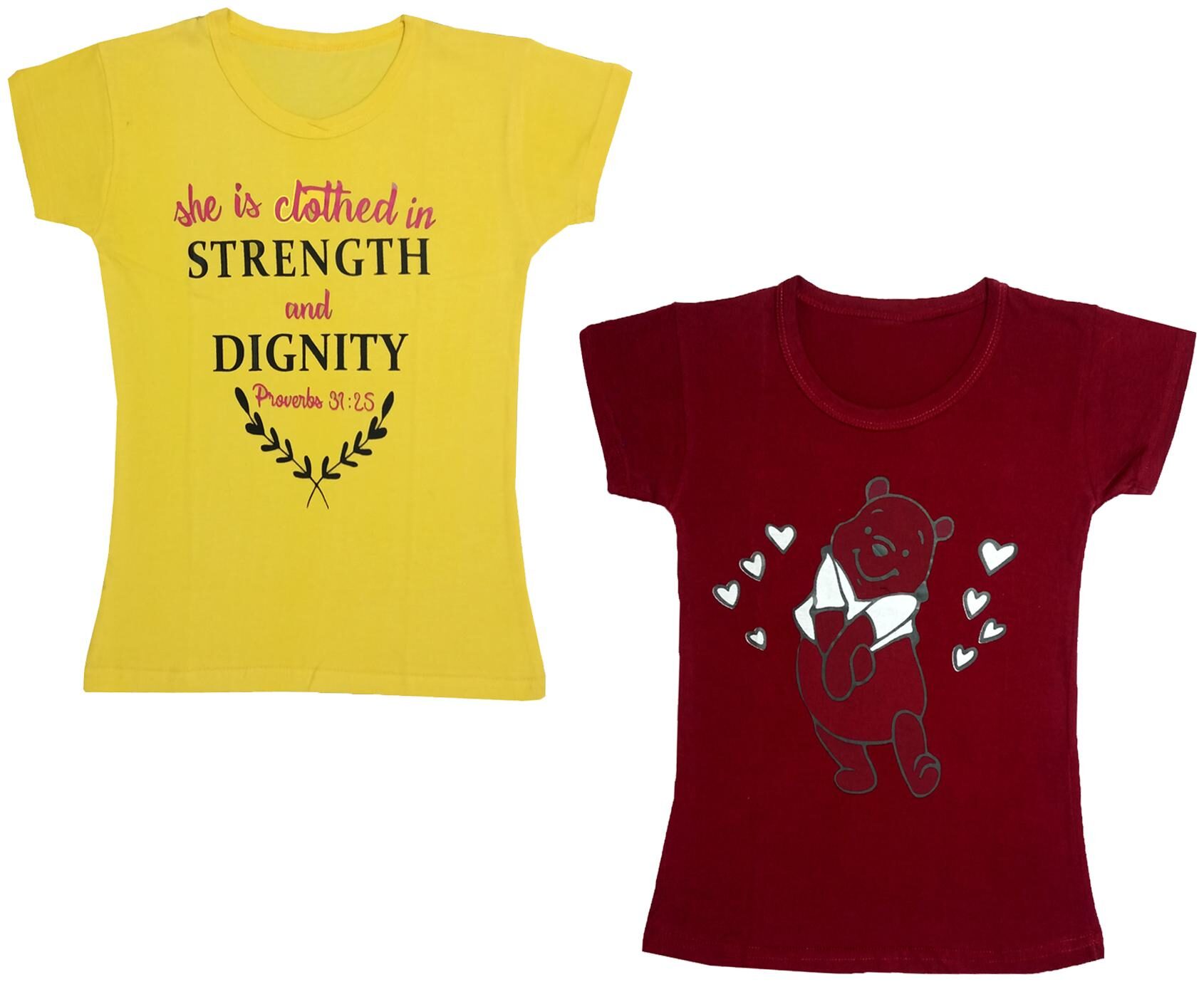 

Indiweaves Girl Cotton Printed T shirt - Multi